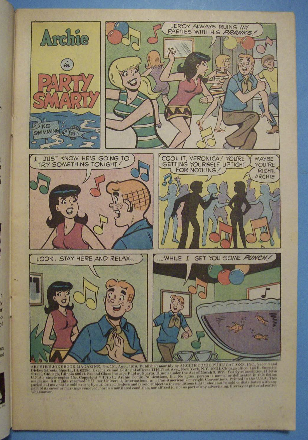 Archie's Joke Book Comics - August 1970 - Party Smarty