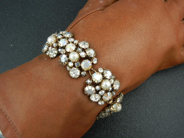 Austrian Crystals and  Pearls  Bracelet