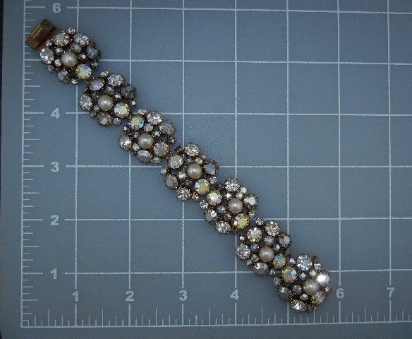 Austrian Crystals and  Pearls  Bracelet