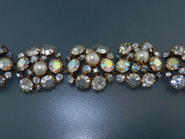 Austrian Crystals and  Pearls  Bracelet