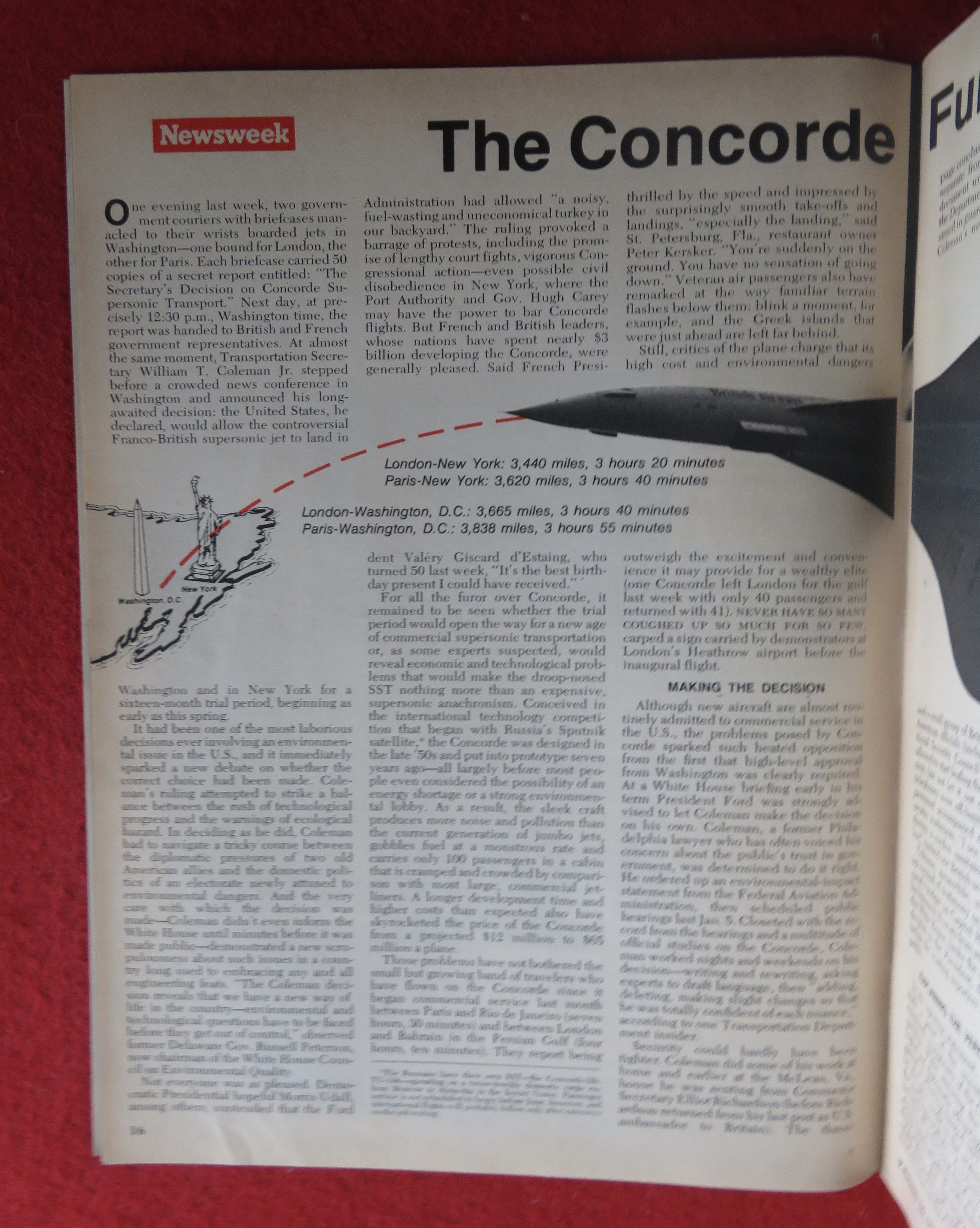 Newsweek Magazine February 16, 1976 Concorde Furor