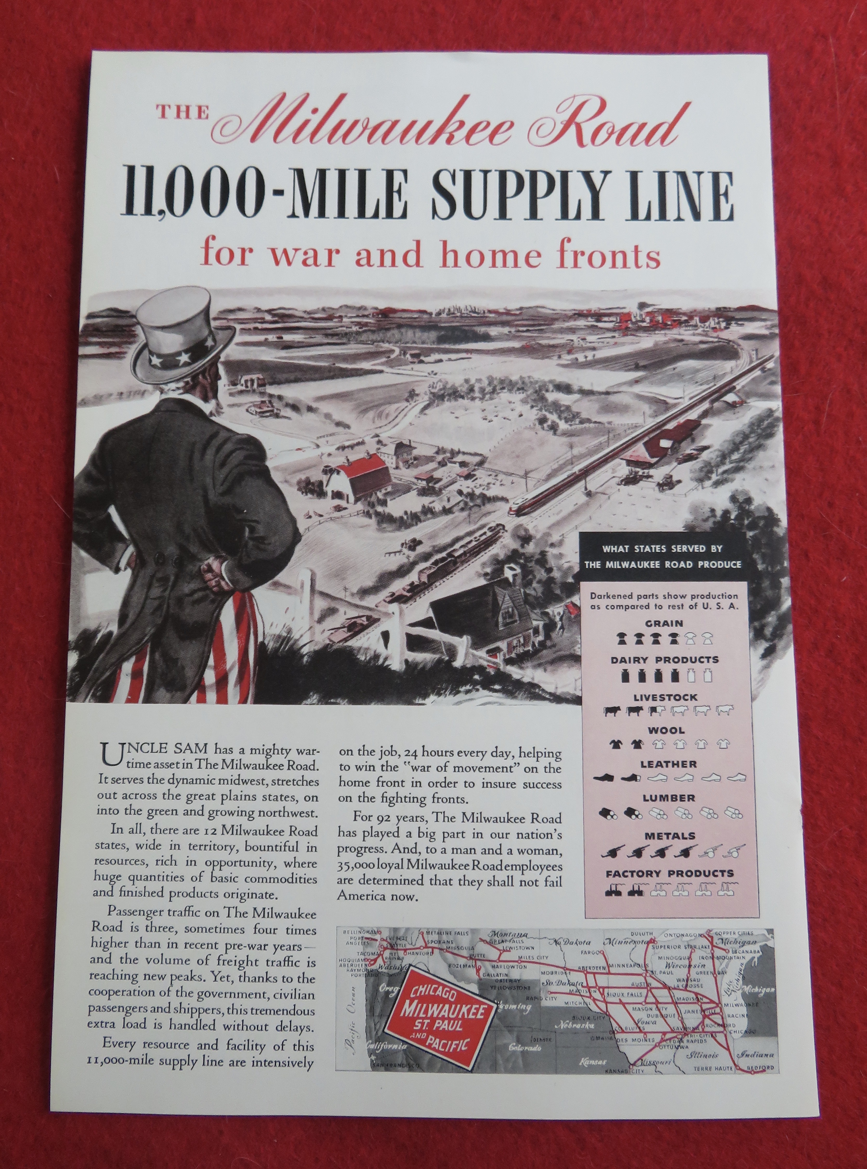 1943 Milwaukee Road Railroad with Uncle Sam