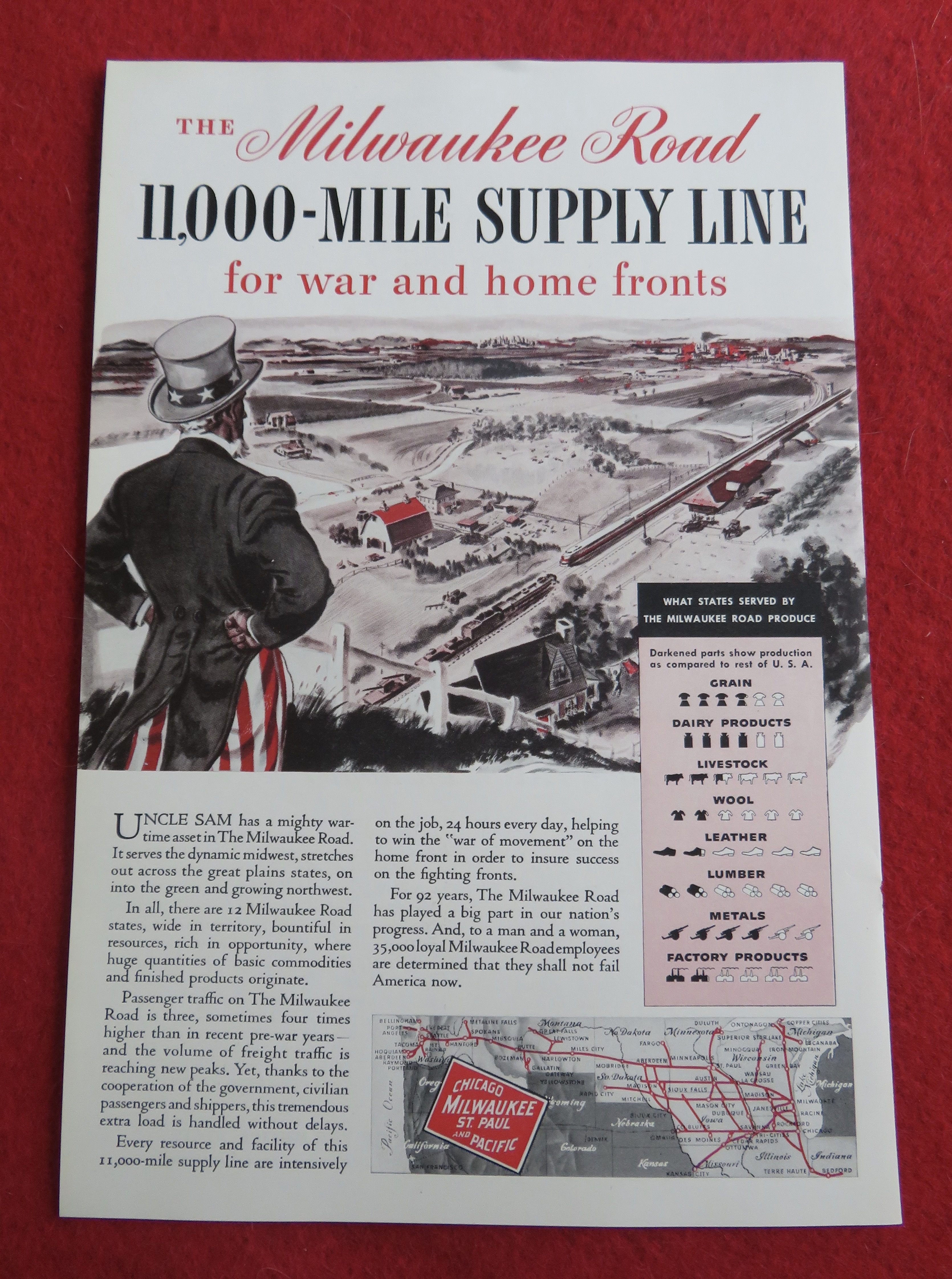 1943 Milwaukee Road Railroad with Uncle Sam