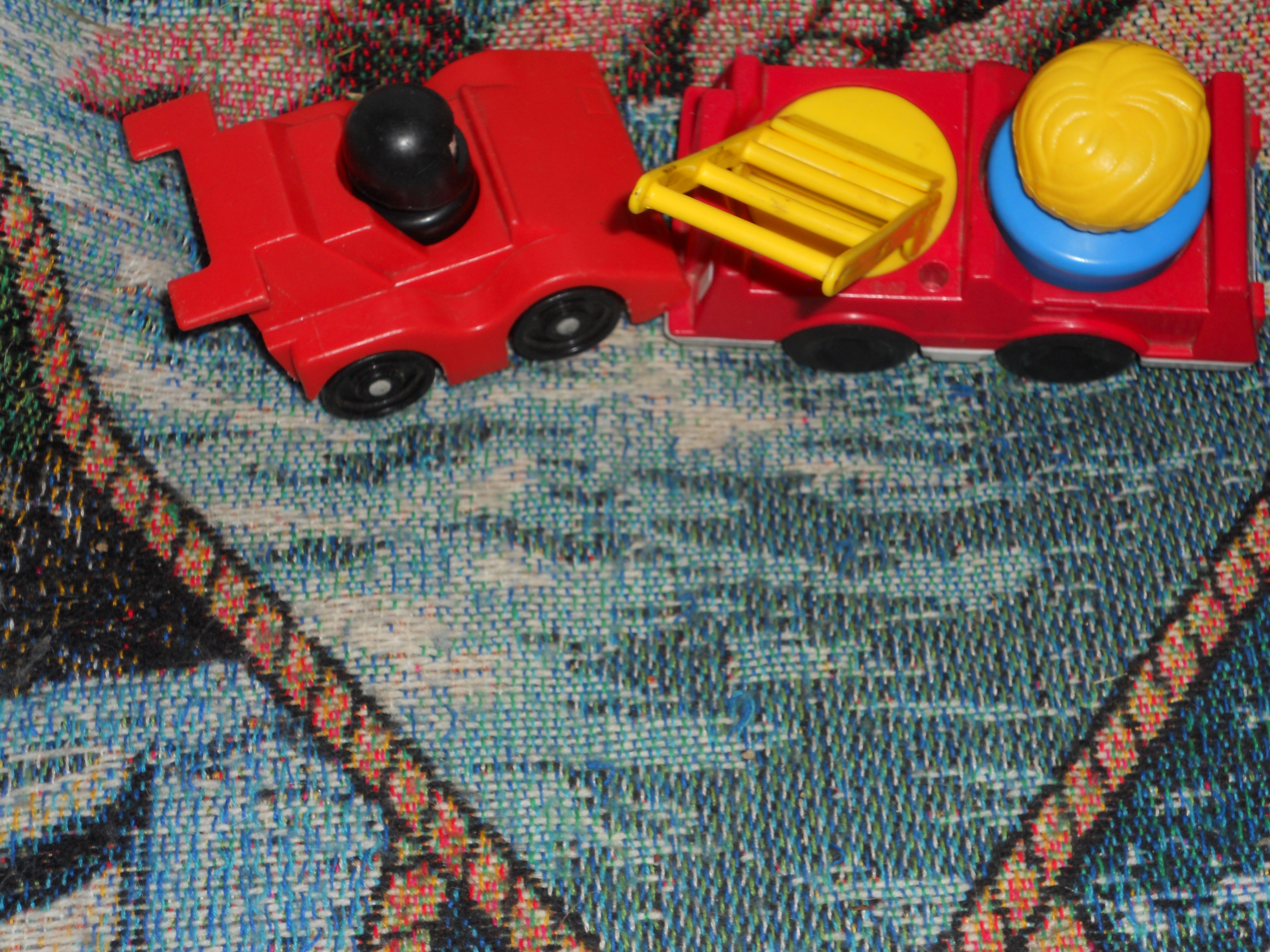 Fisher Price Fire Truck Race Car Car 1983