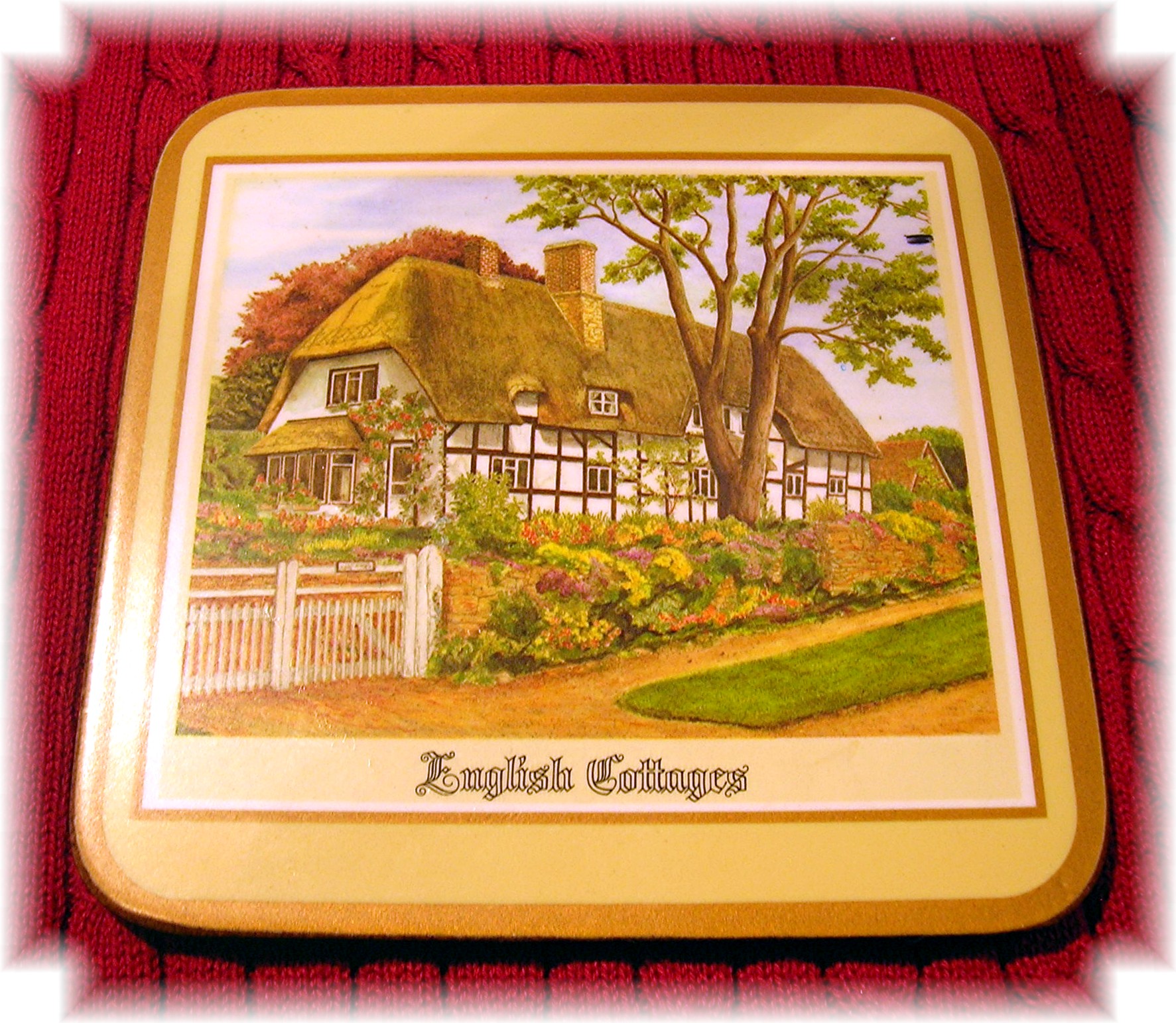 6 English Cottages Coasters.
