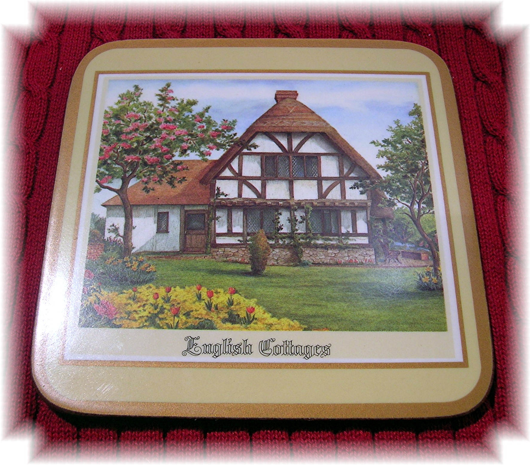 6 English Cottages Coasters.