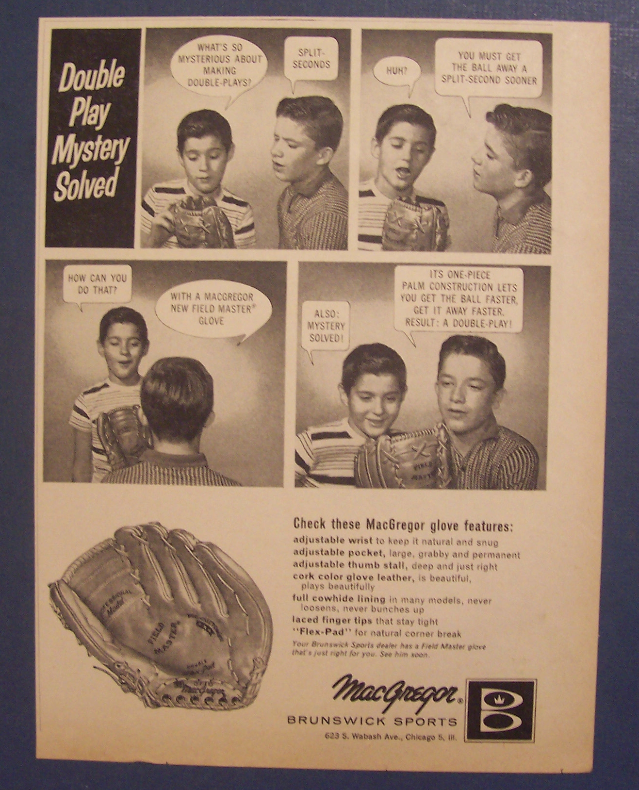 1962  MacGregor  Baseball  Glove