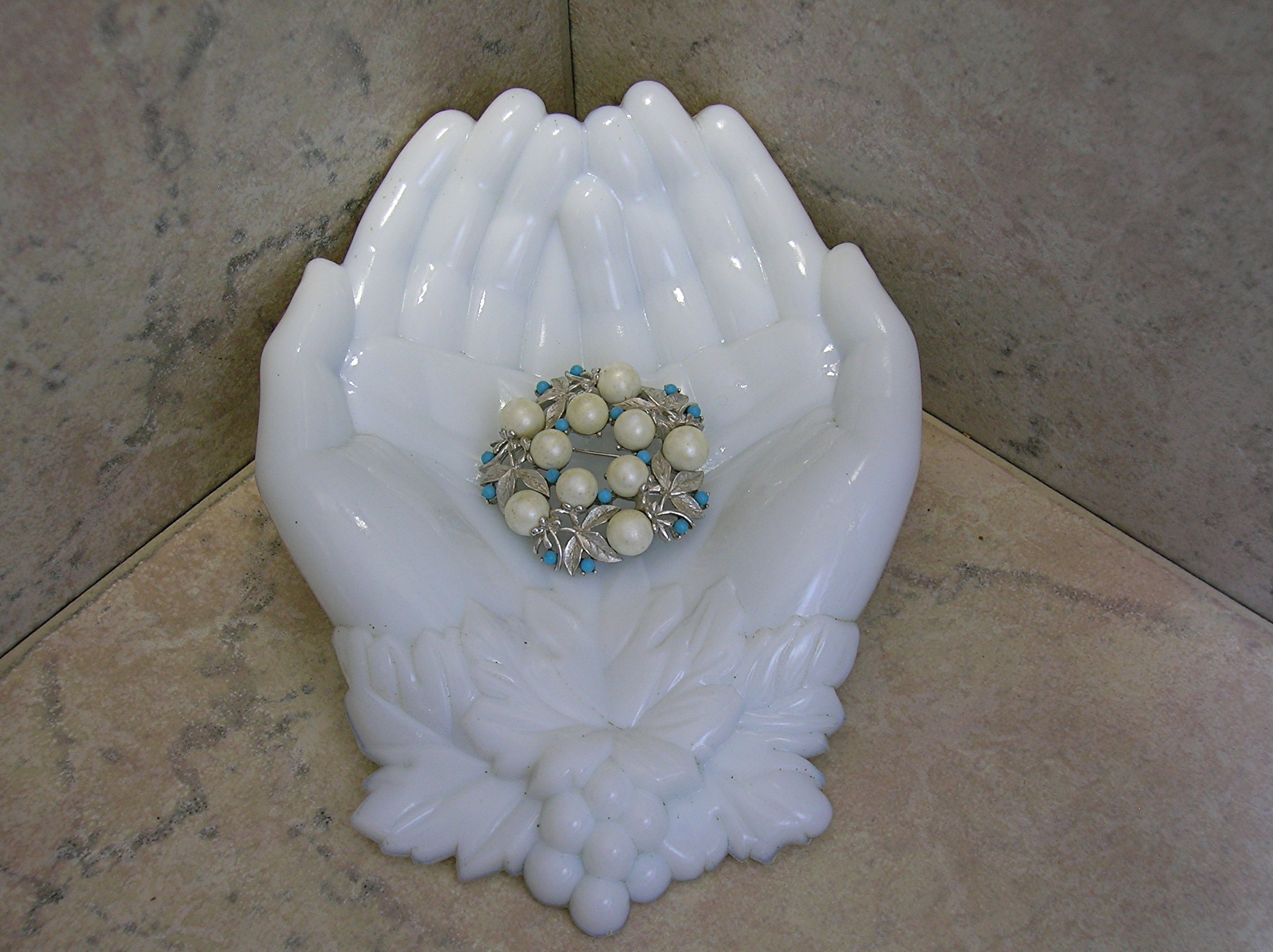 Pearl and Turquoise SARAH COVENTRY Brooch
