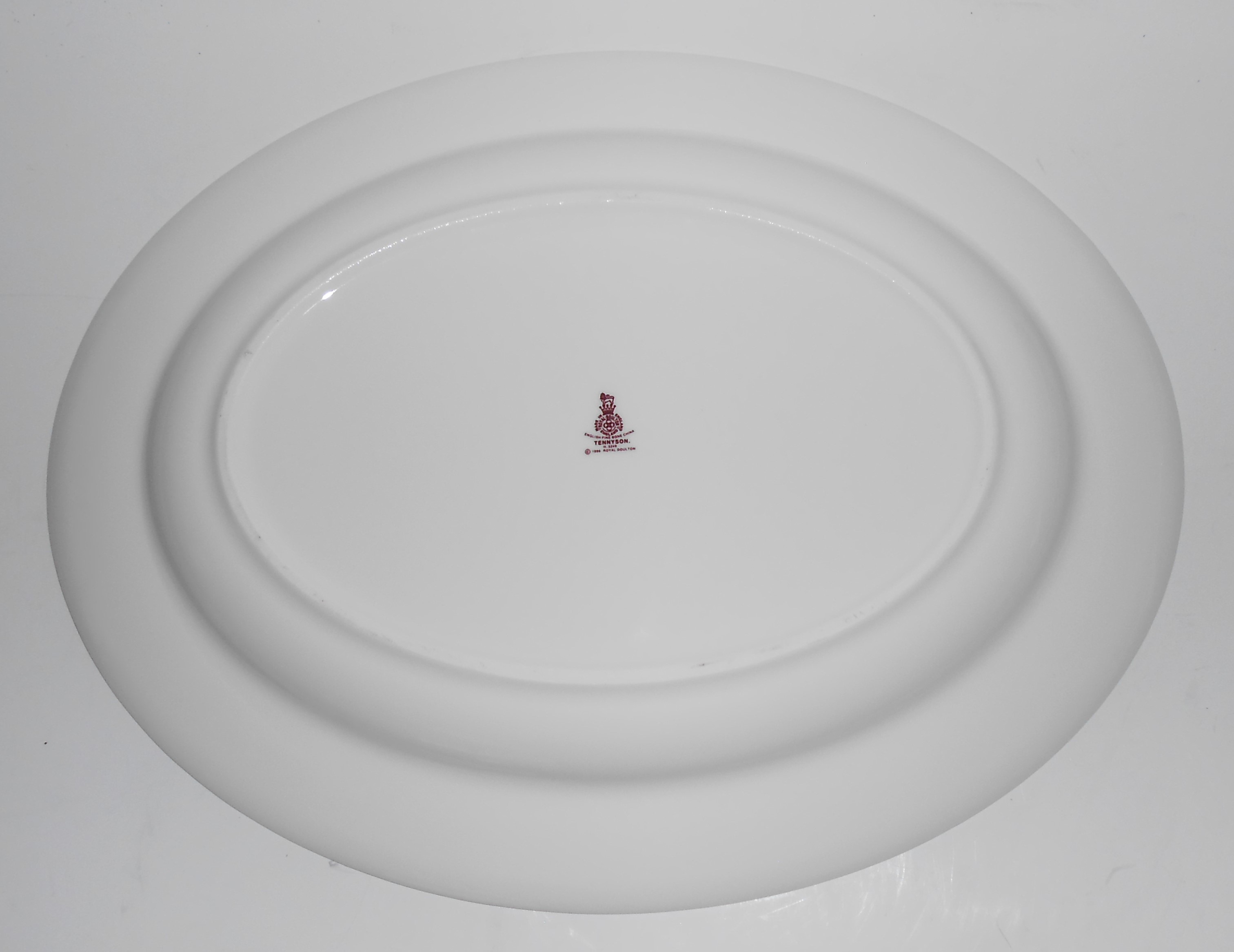 VINTAGE Royal Doulton Tennyson 13-3/4'' Platter W/Gold