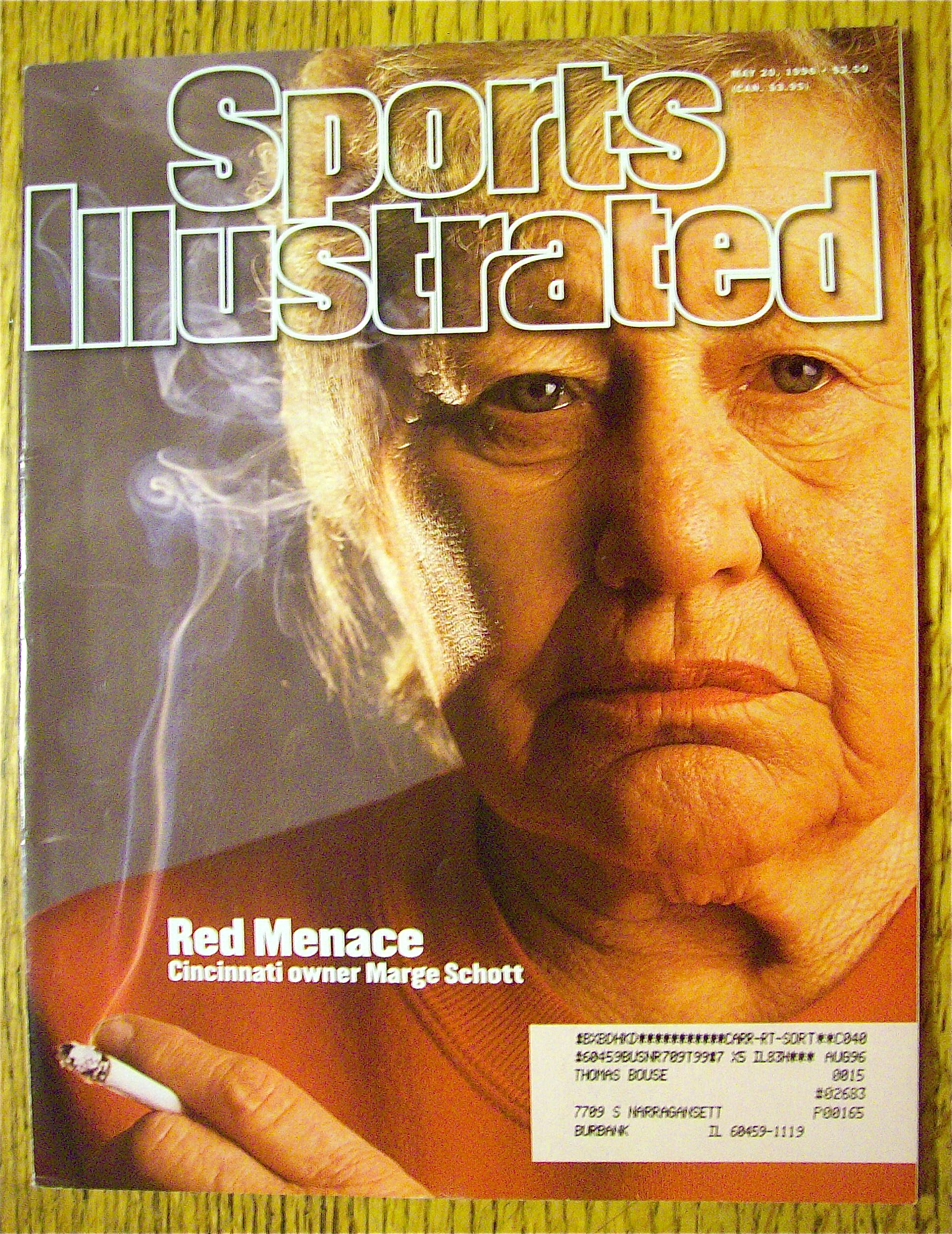 Sports Illustrated Magazine May 20, 1996 Marge Schott