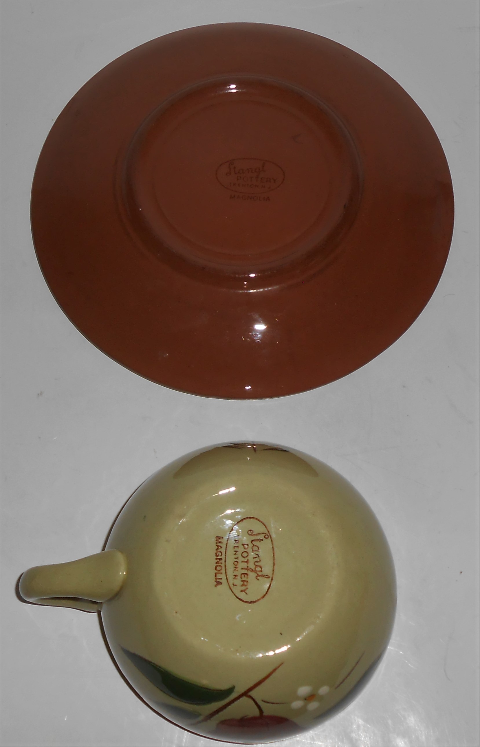 Stangl Pottery Magnolia Cup & Saucer Set