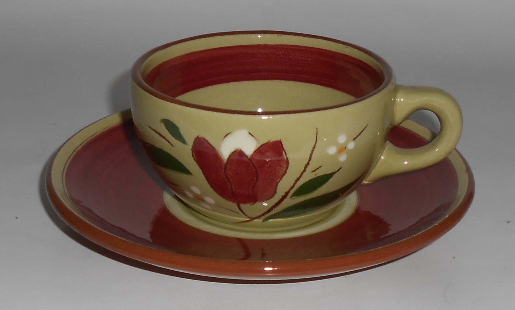 Stangl Pottery Magnolia Cup & Saucer Set