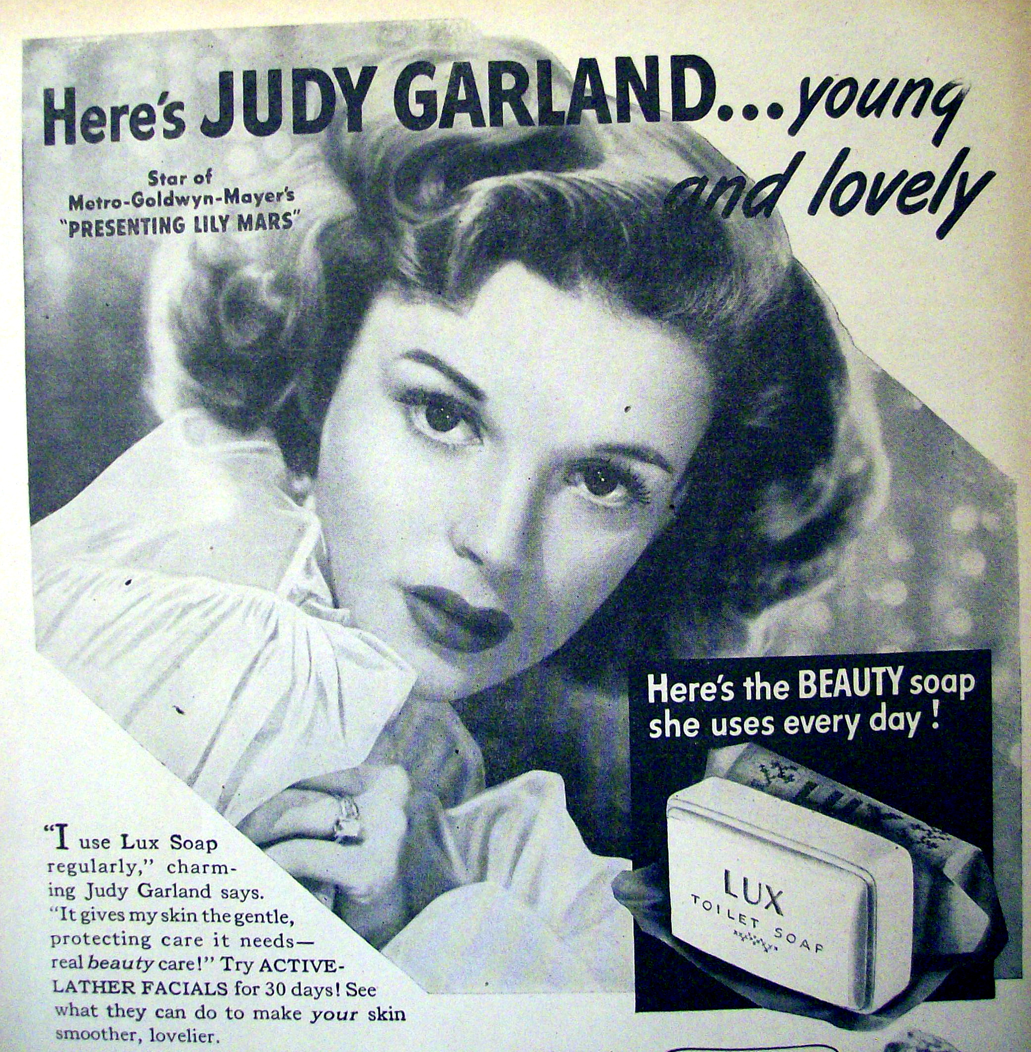 1943 Lux Toilet Soap with Judy Garland
