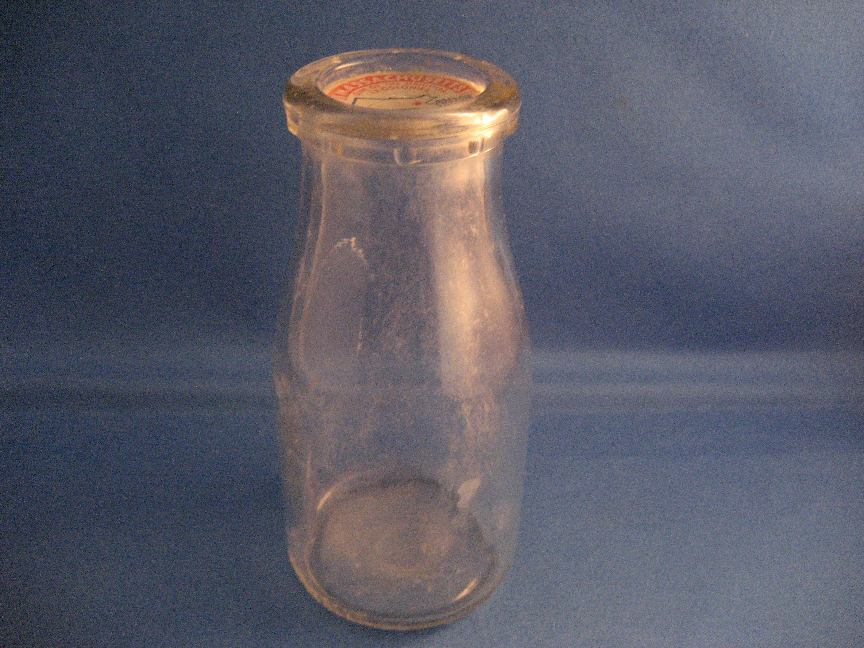 Pint Glass Milk Bottle with Cap