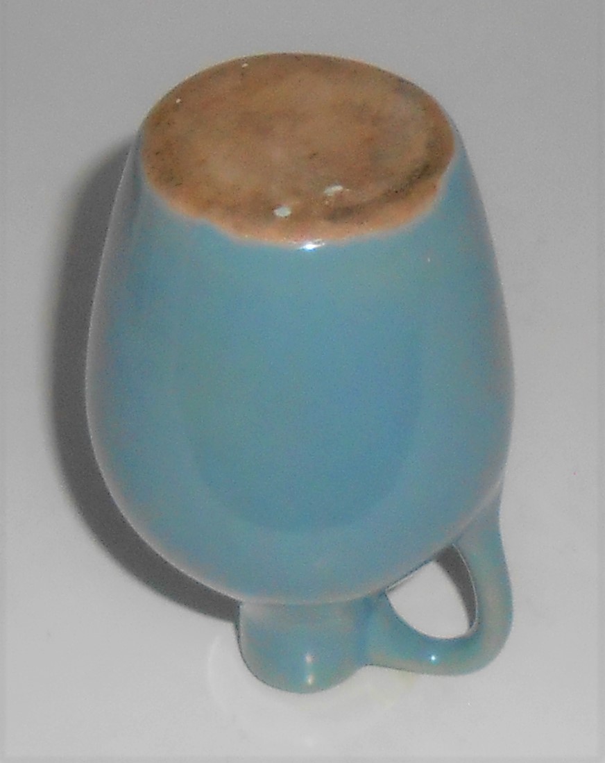 Zanesville Stoneware Uhl Pottery J-4 Turquoise Mini Jug