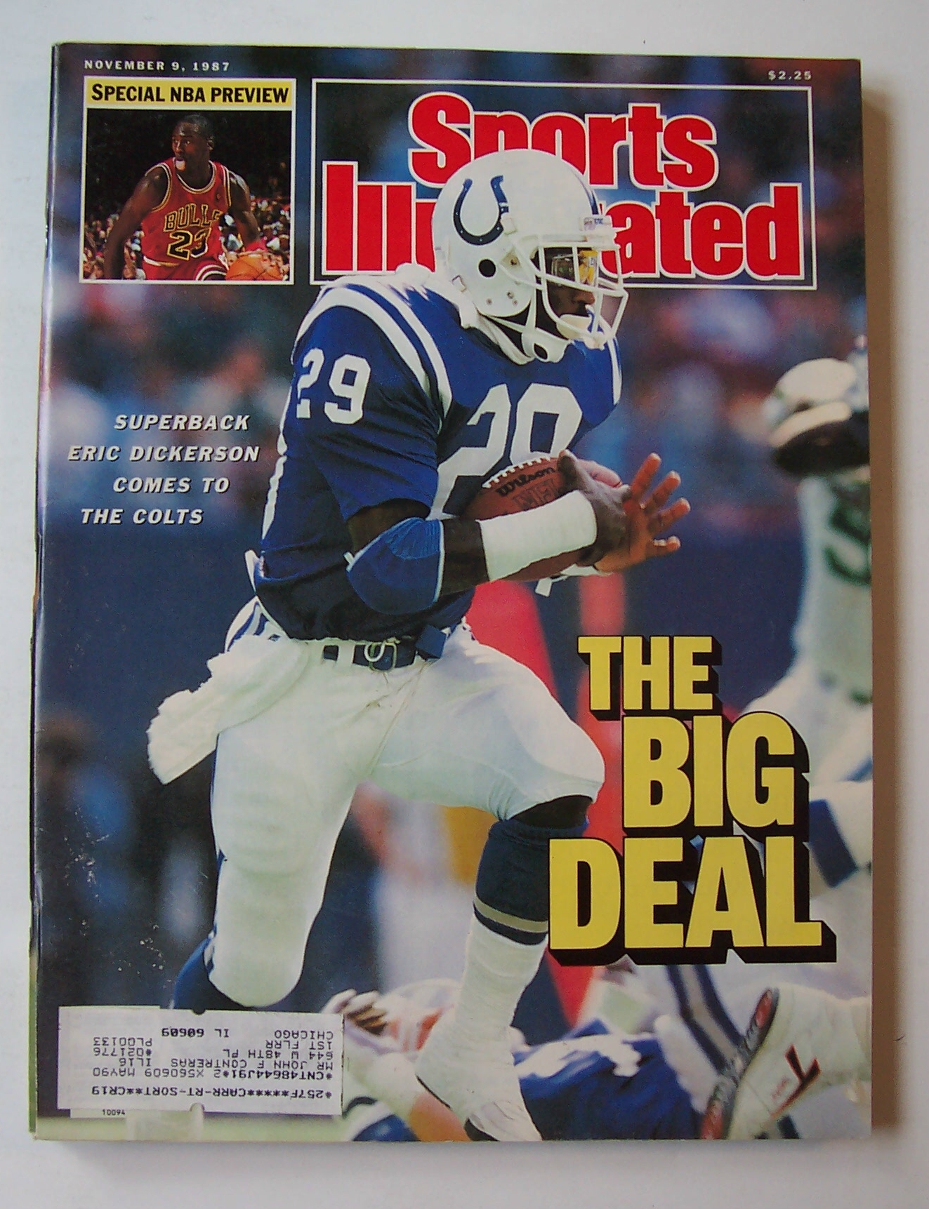 Sports Illustrated Magazine-Nov 9, 1987-Eric Dickerson