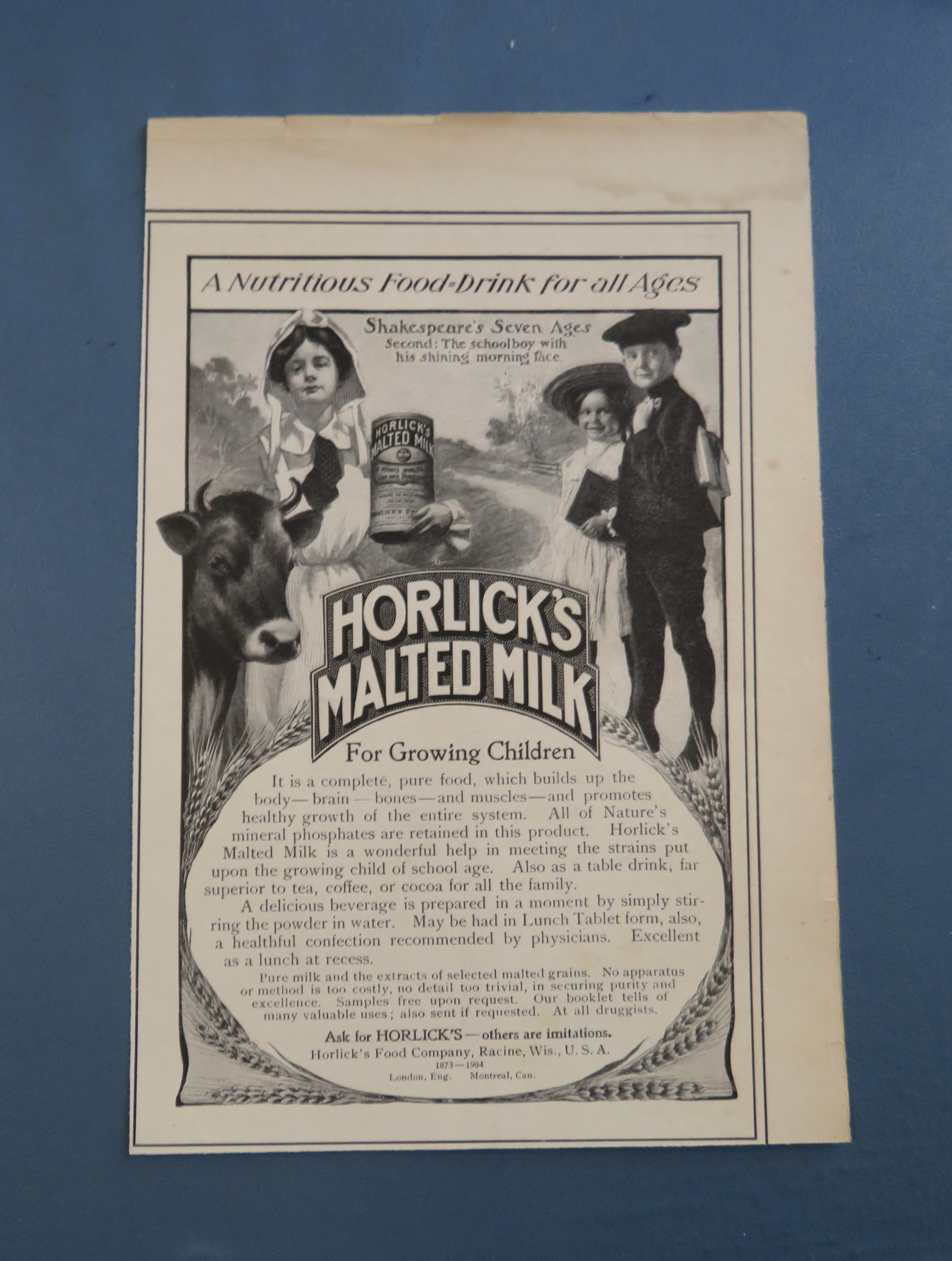 1904 Horlick's Malted Milk with Woman & Children