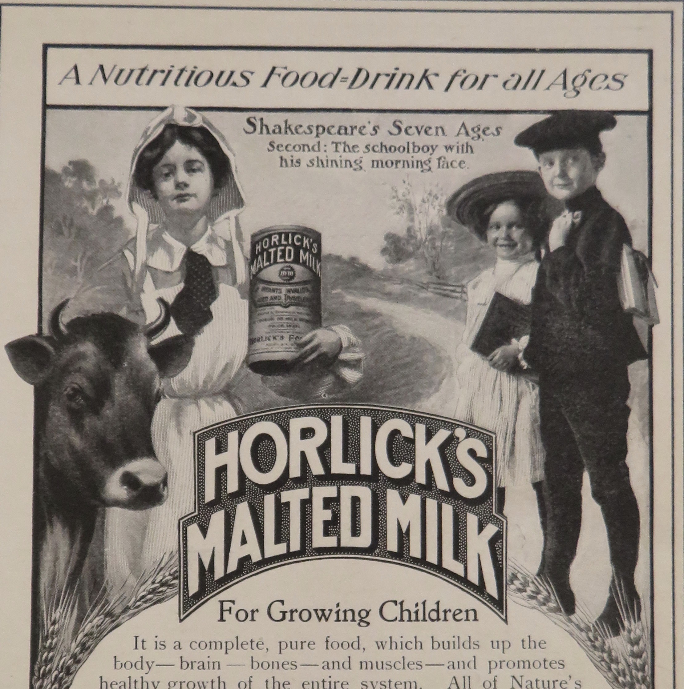 1904 Horlick's Malted Milk with Woman & Children