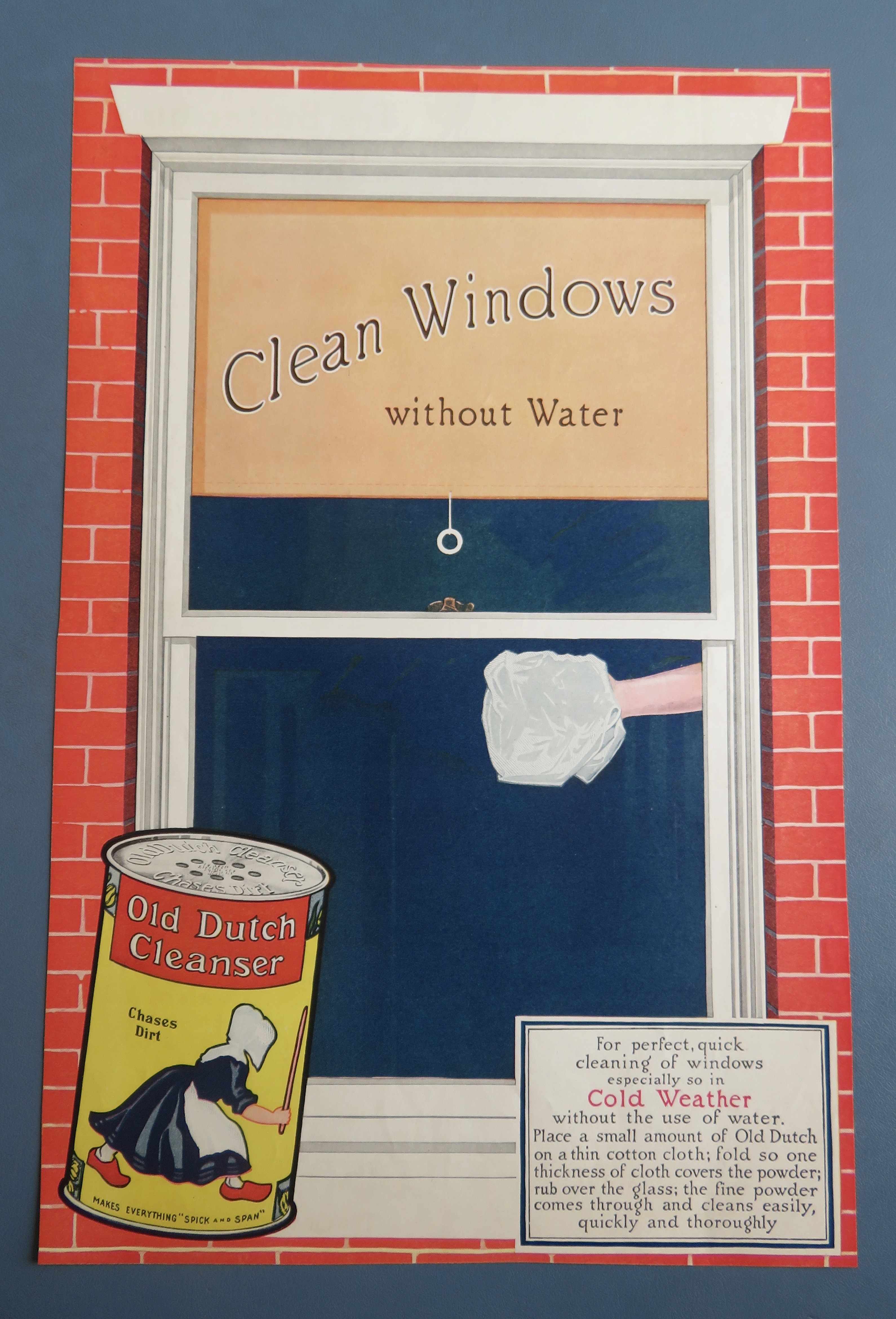 1918 Old Dutch Cleanser with Clean Windows