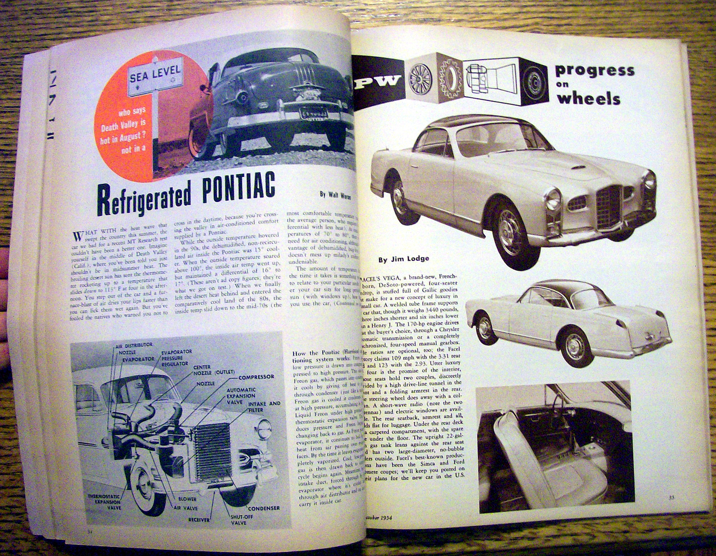 Motor Trend Magazine October 1954 X Ray Sports Car