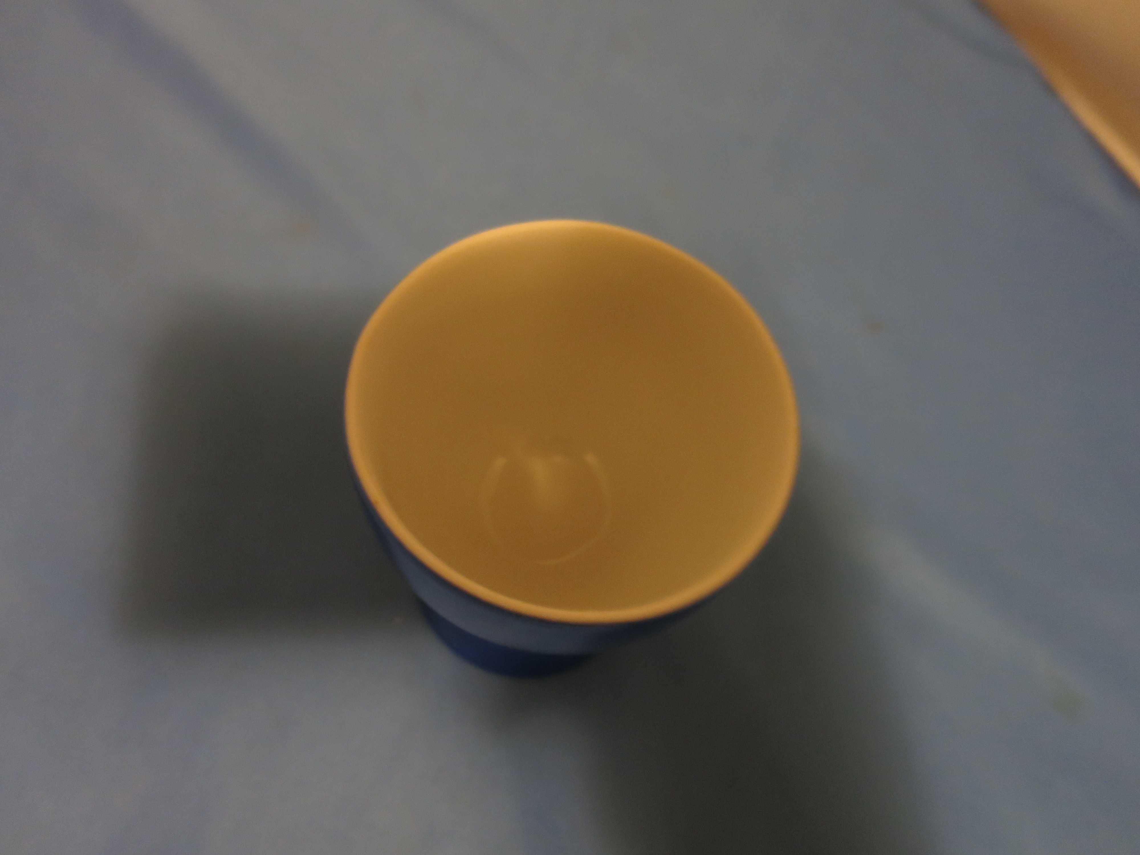 Vintage Porcelain Double Egg Cup Blue and White
