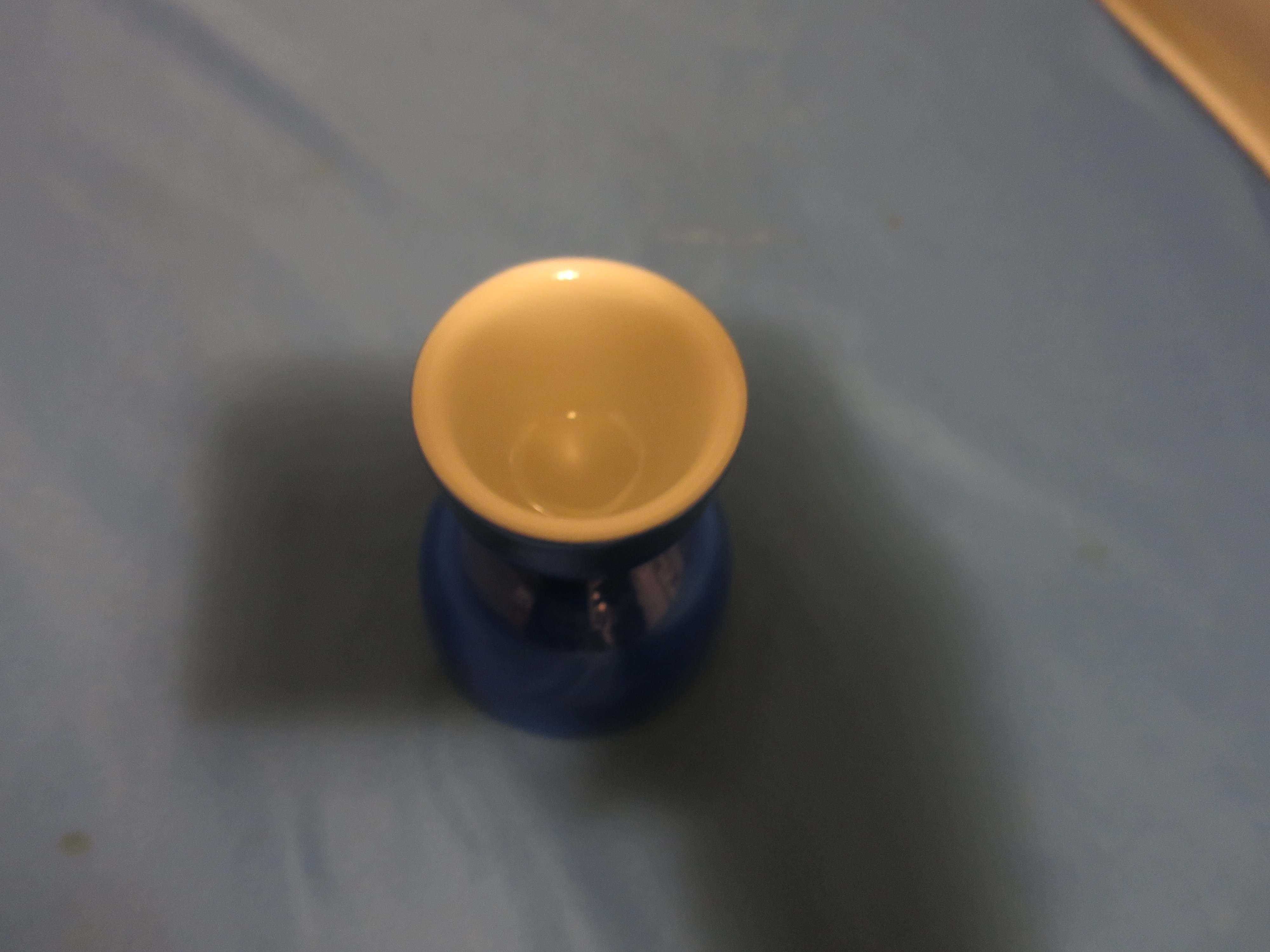Vintage Porcelain Double Egg Cup Blue and White