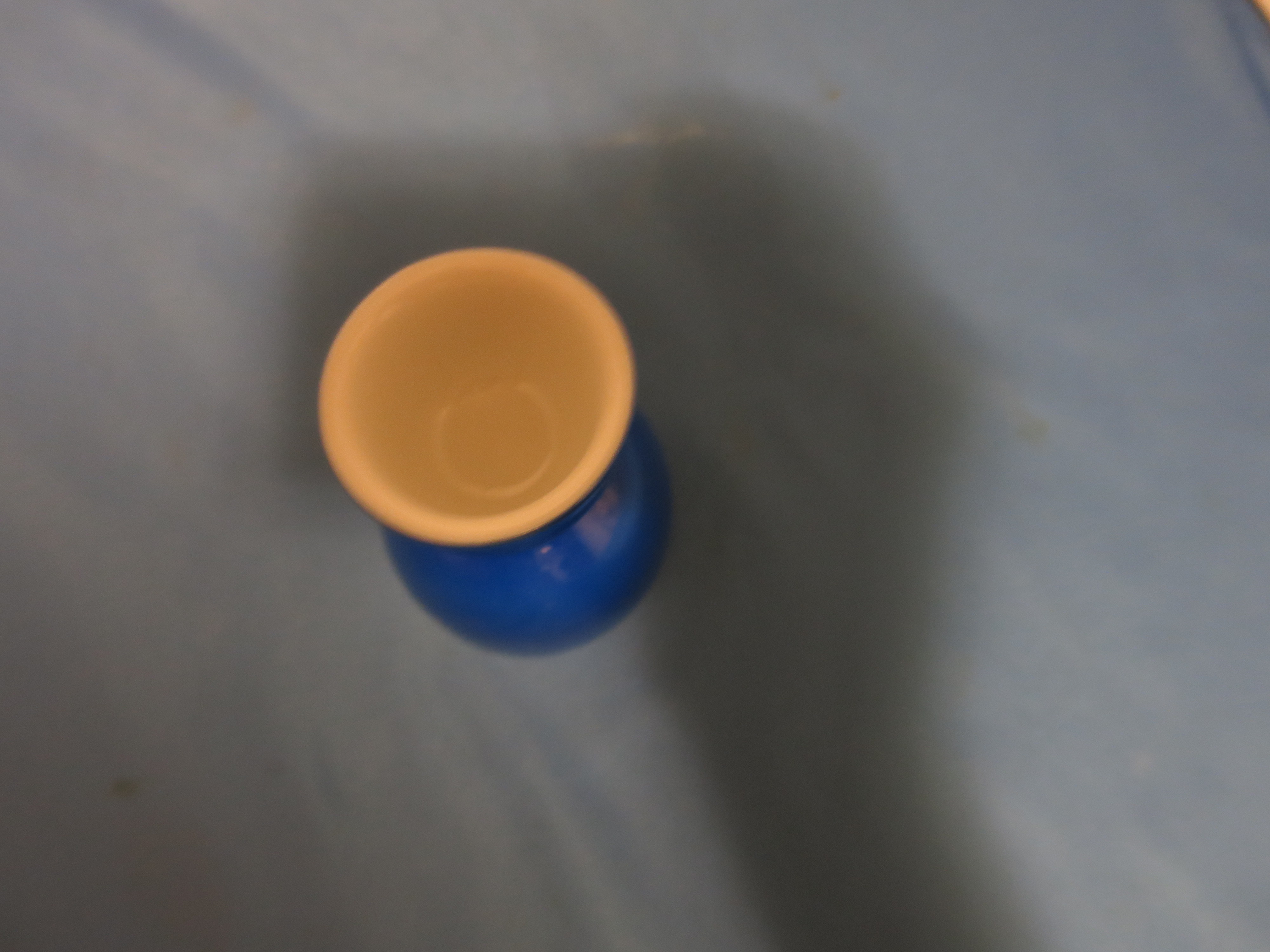 Vintage Porcelain Double Egg Cup Blue and White