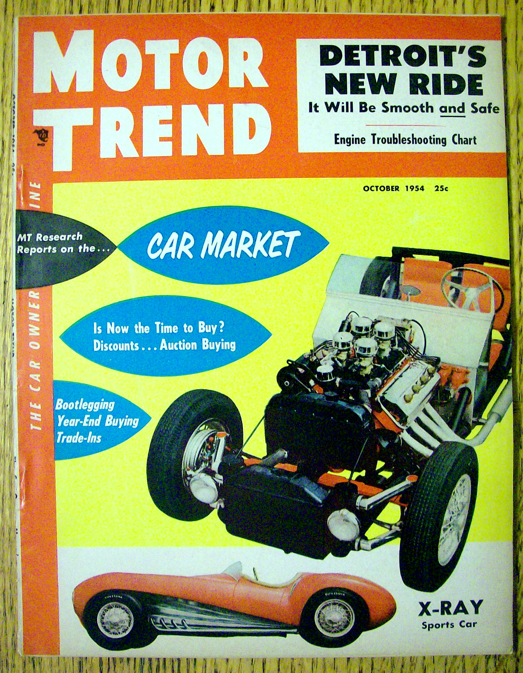 Motor Trend Magazine October 1954 X Ray Sports Car