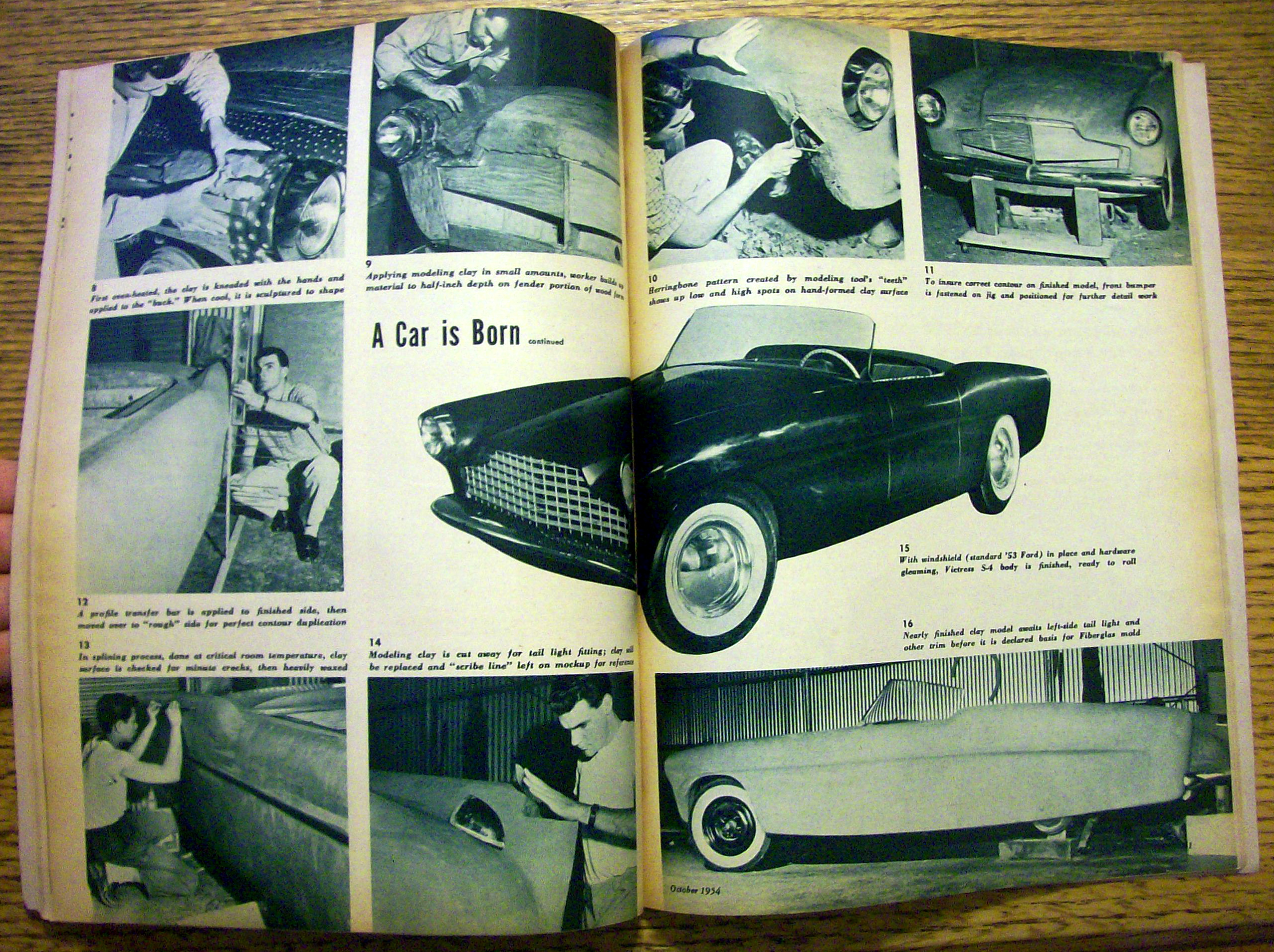 Motor Trend Magazine October 1954 X Ray Sports Car