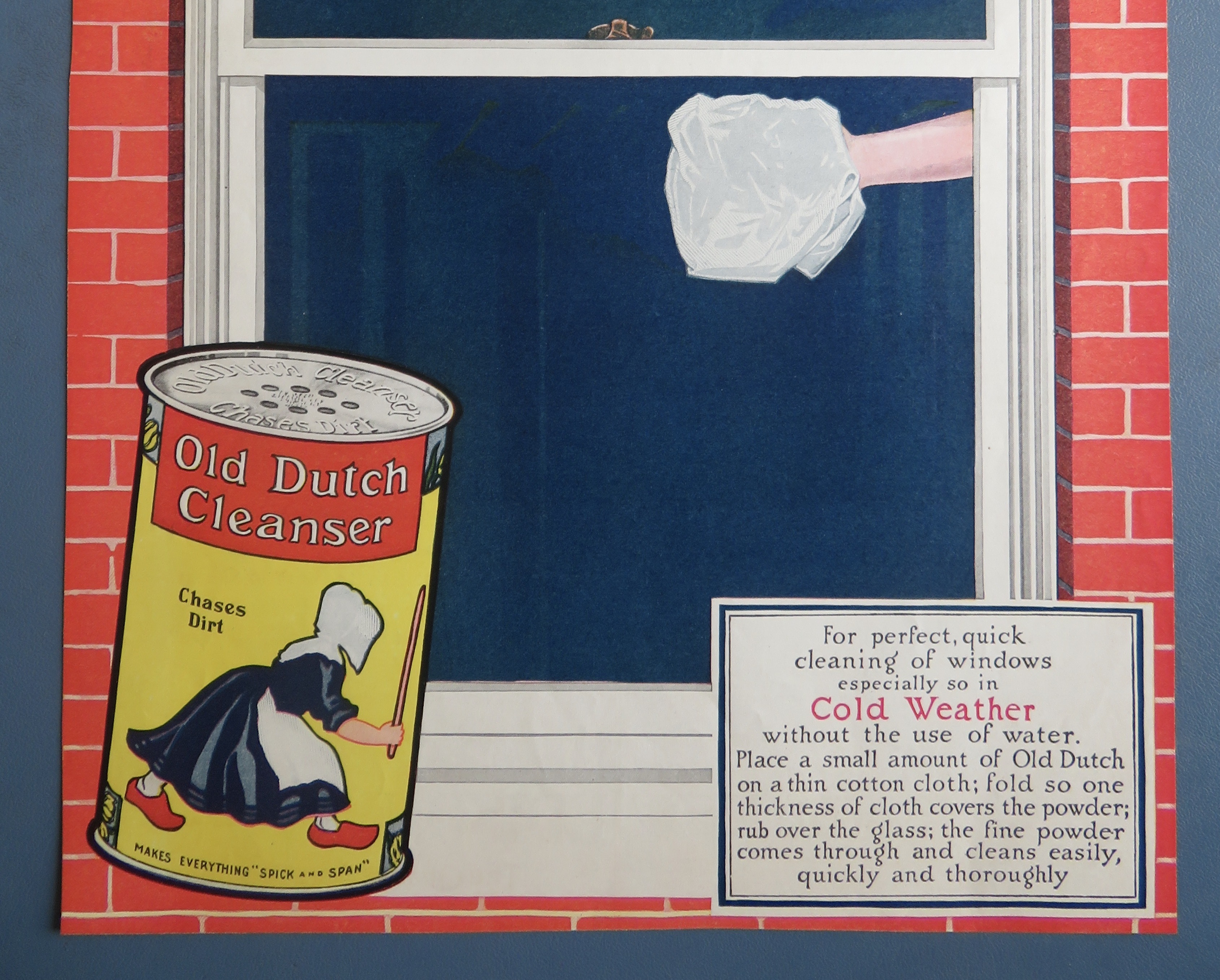 1918 Old Dutch Cleanser with Clean Windows