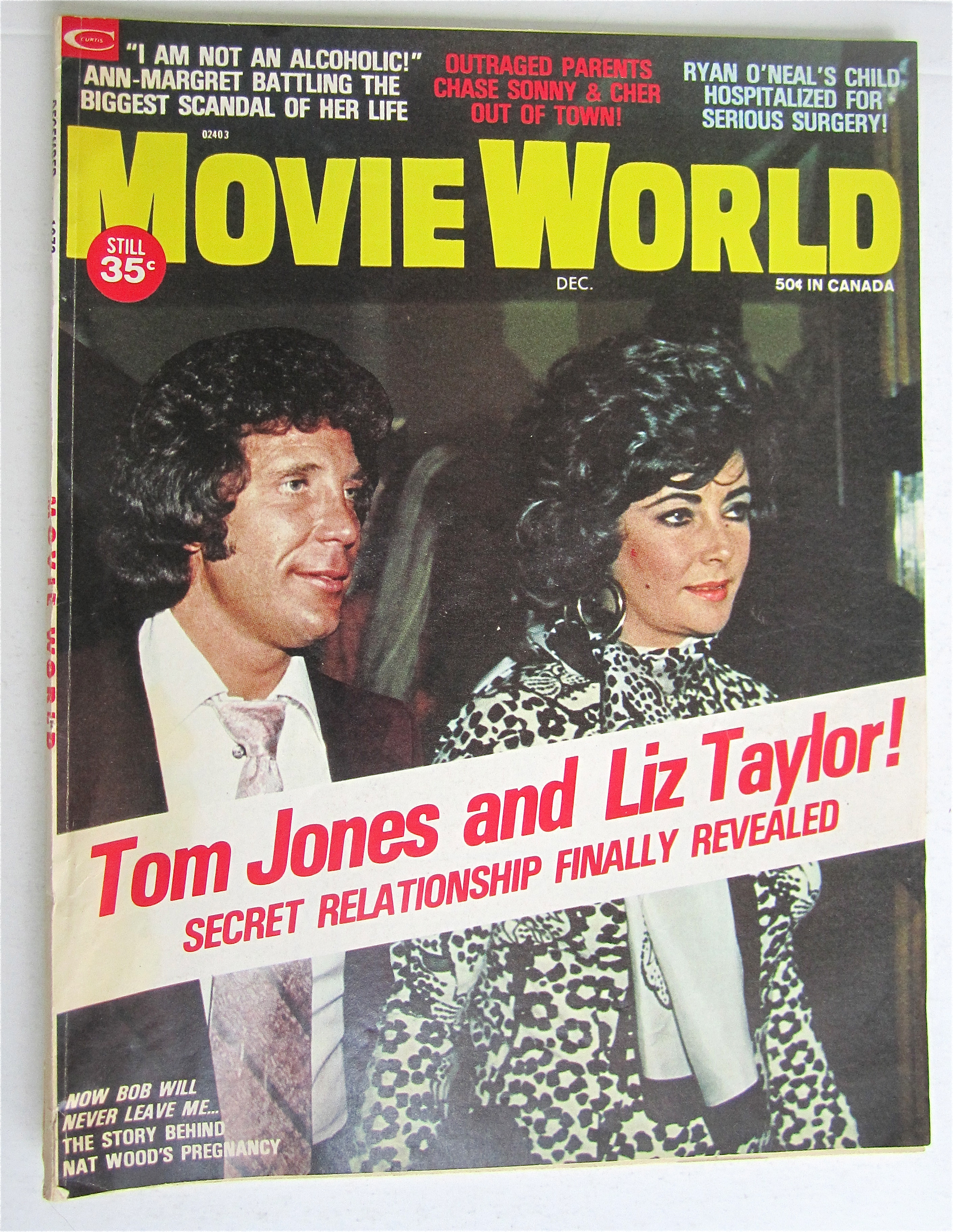Movie World Magazine December 1973 T Jones & L Taylor