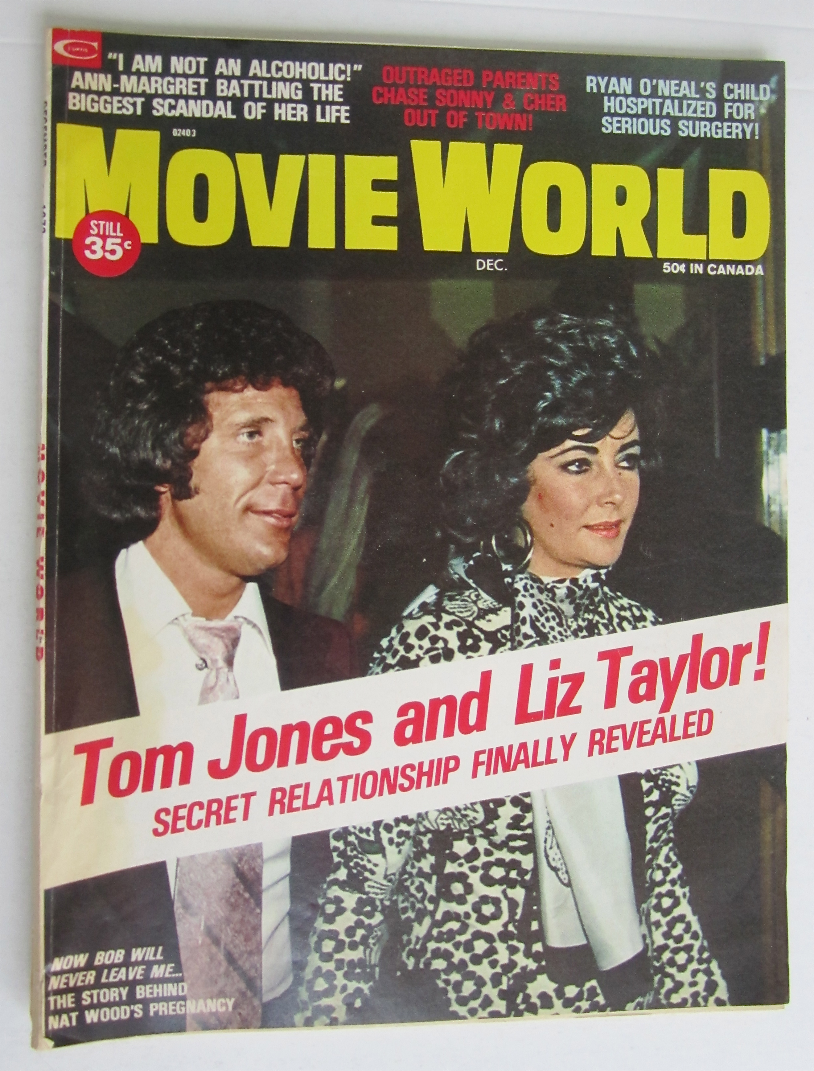 Movie World Magazine December 1973 T Jones & L Taylor