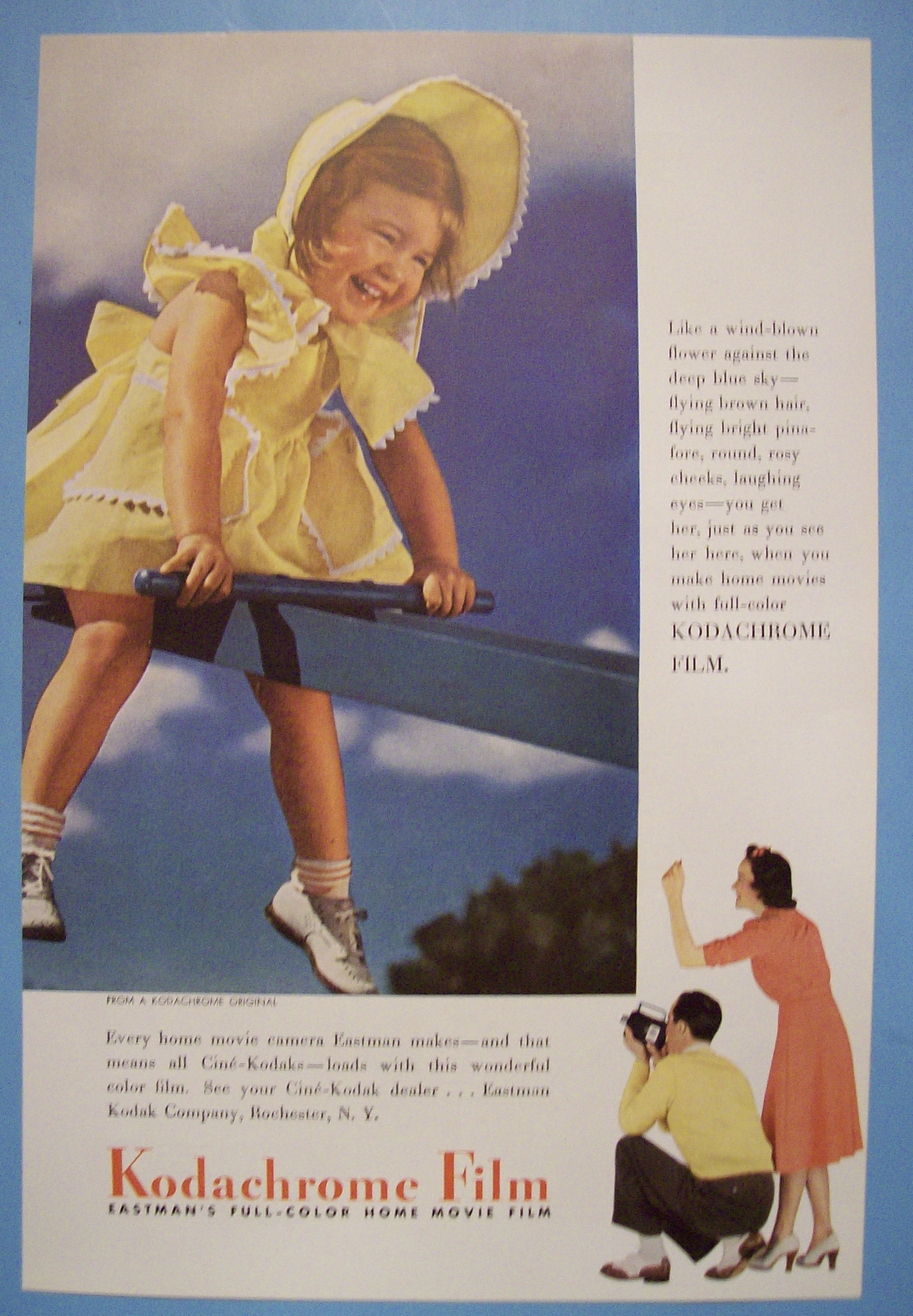 1941 Kodachrome Film with Girl on a Teeter Totter