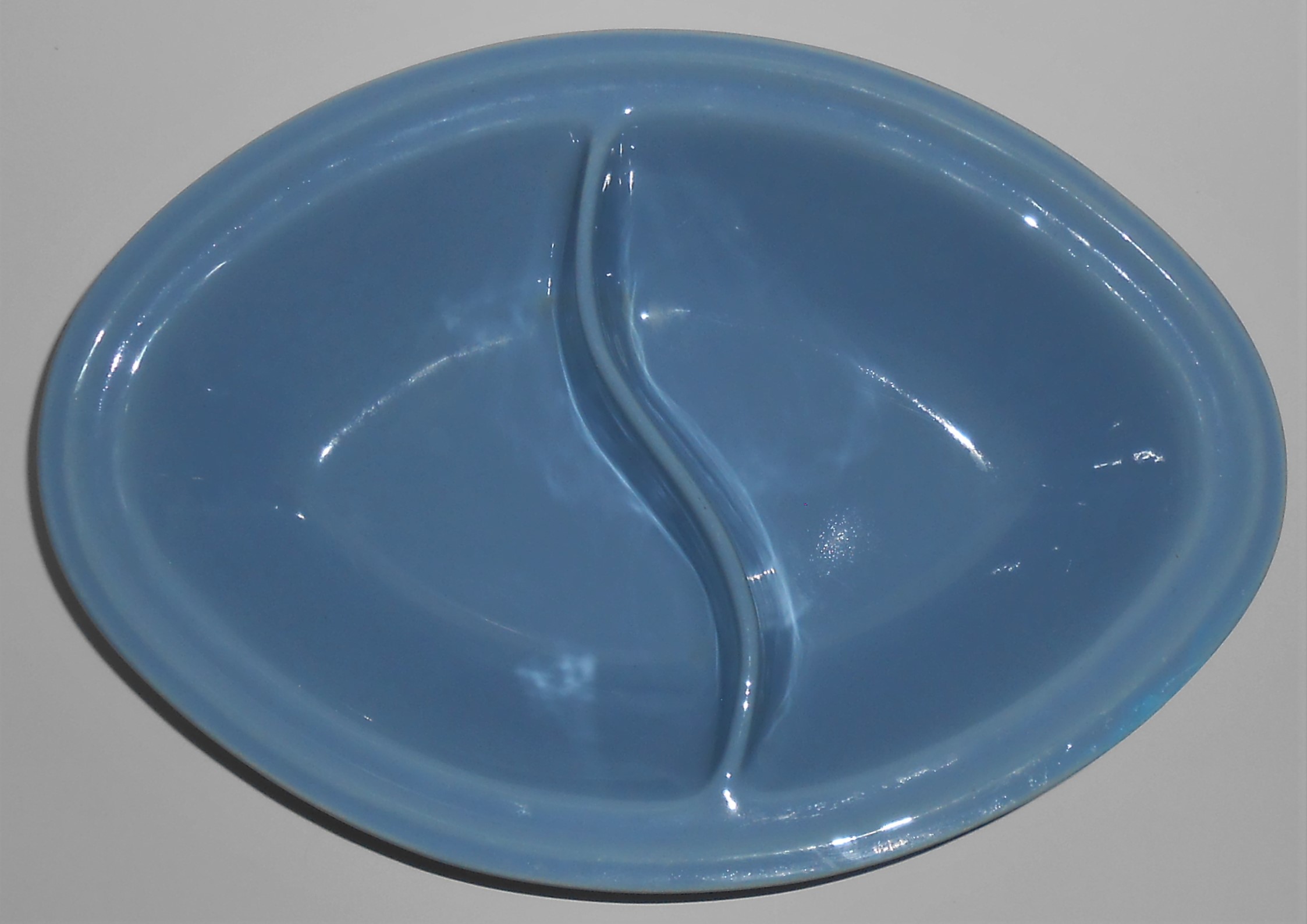 Pacific Pottery Hostess Ware Lt Blue Divided Vegetable