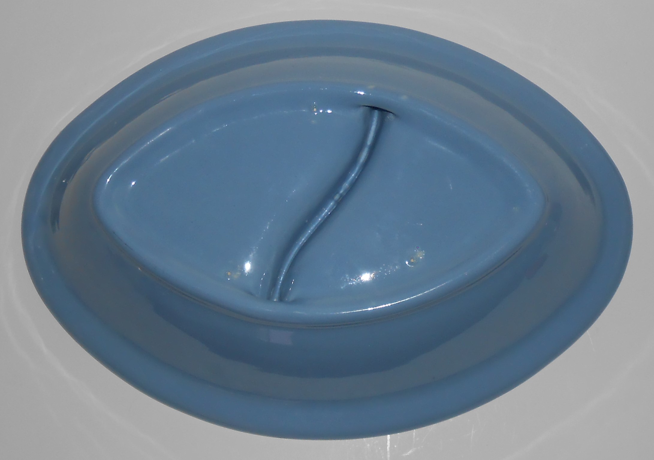 Pacific Pottery Hostess Ware Lt Blue Divided Vegetable