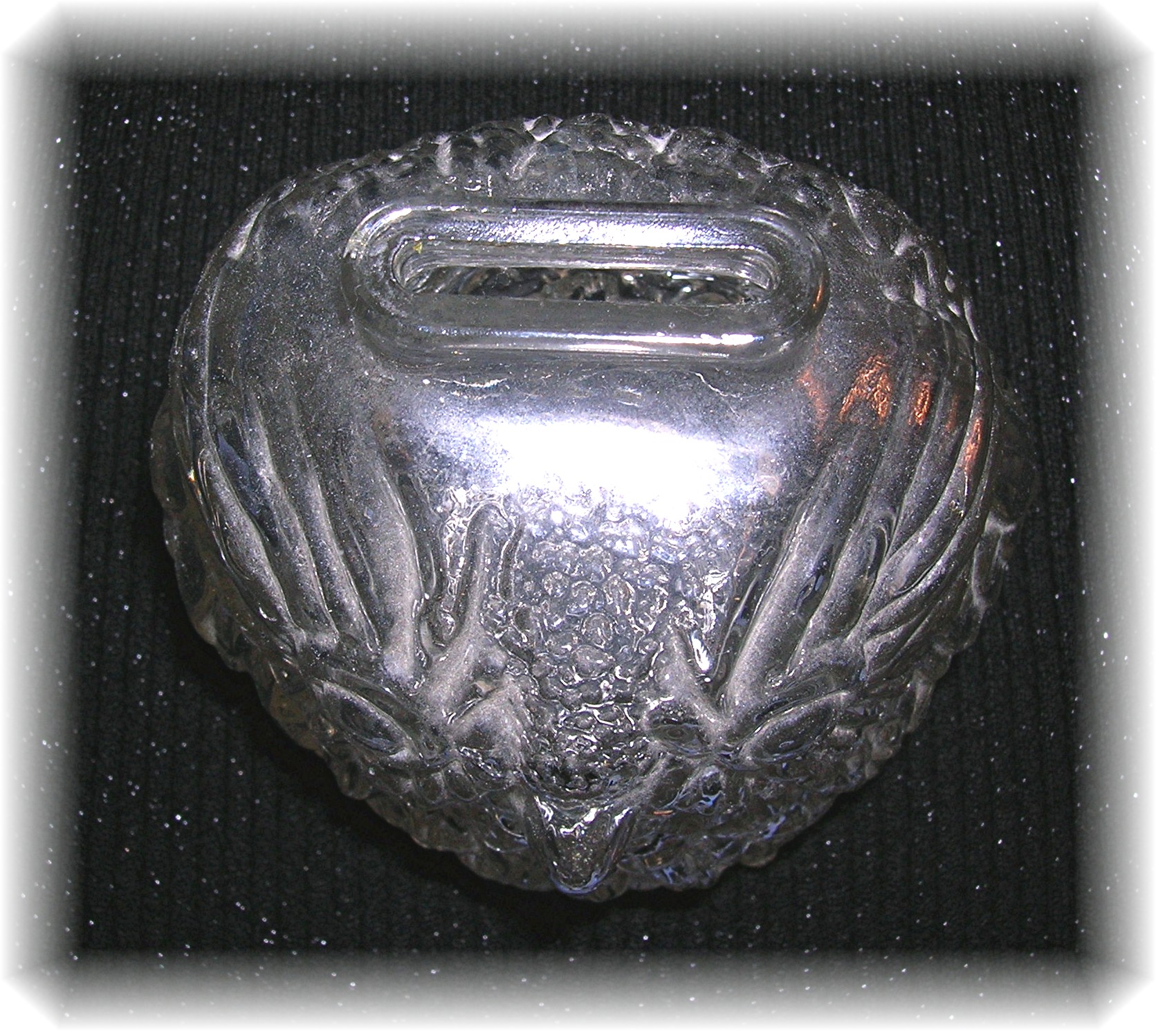 BANK - Vintage Glass Wise Old Owl Bank