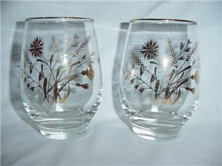 Libbey Flower & Wheat Glasses