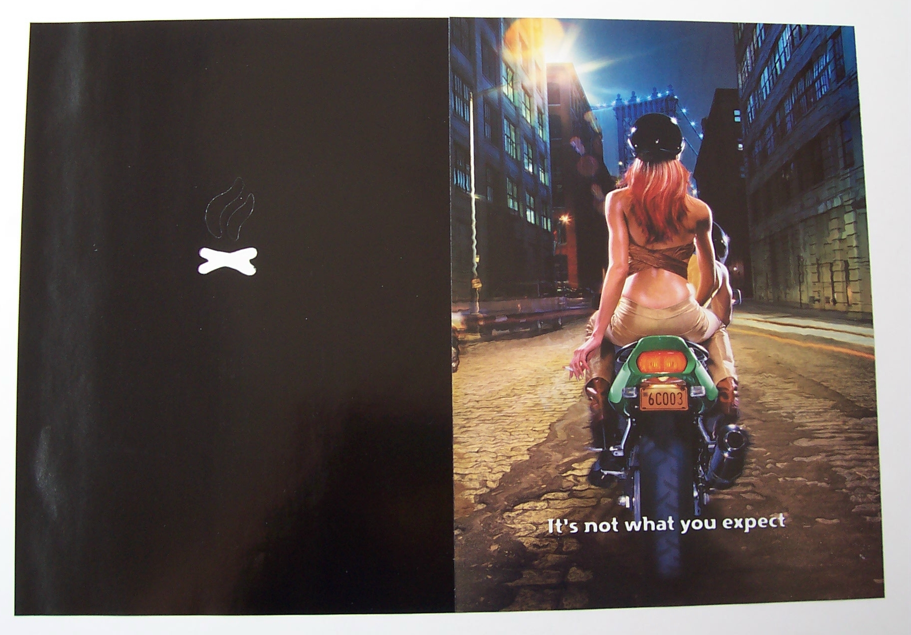 2000 Salem Cigarettes with Woman on Back of Motorcycle