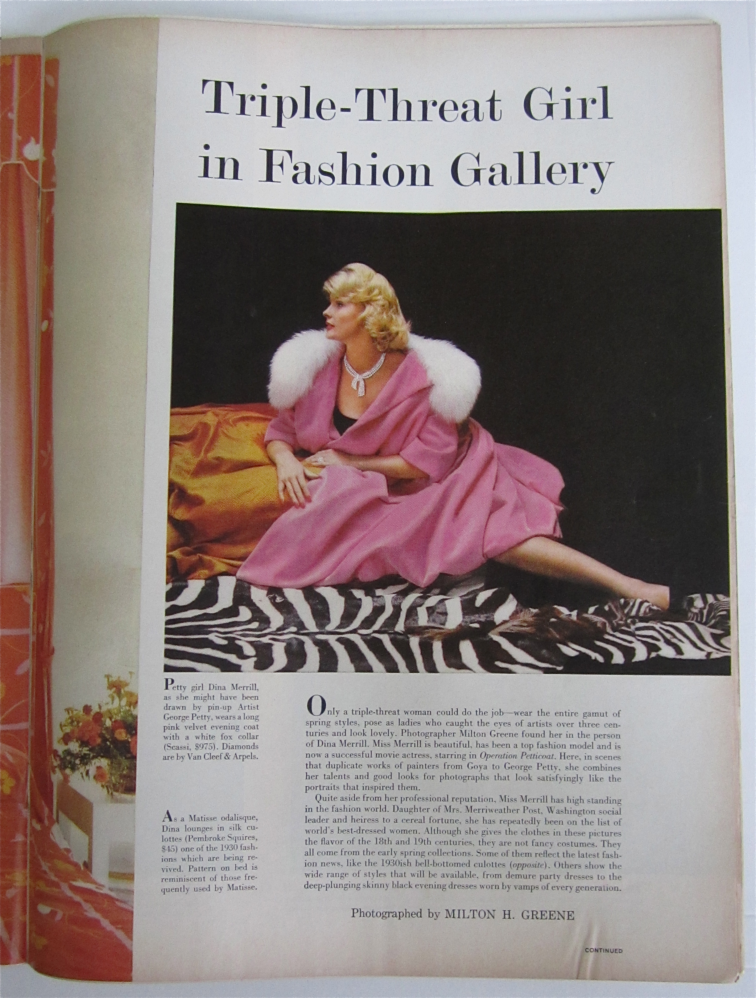 Life Magazine January 11, 1960 Dina Merrill