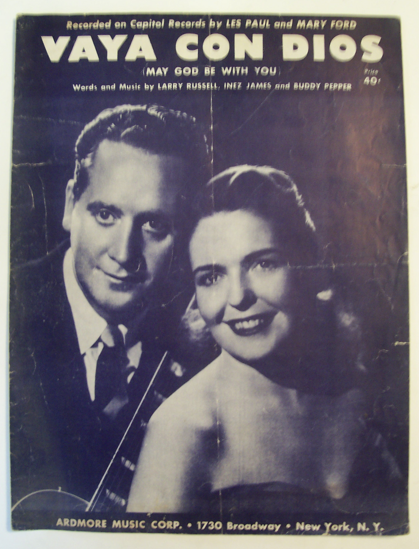 Sheet Music For 1953 Vaya Con Dios