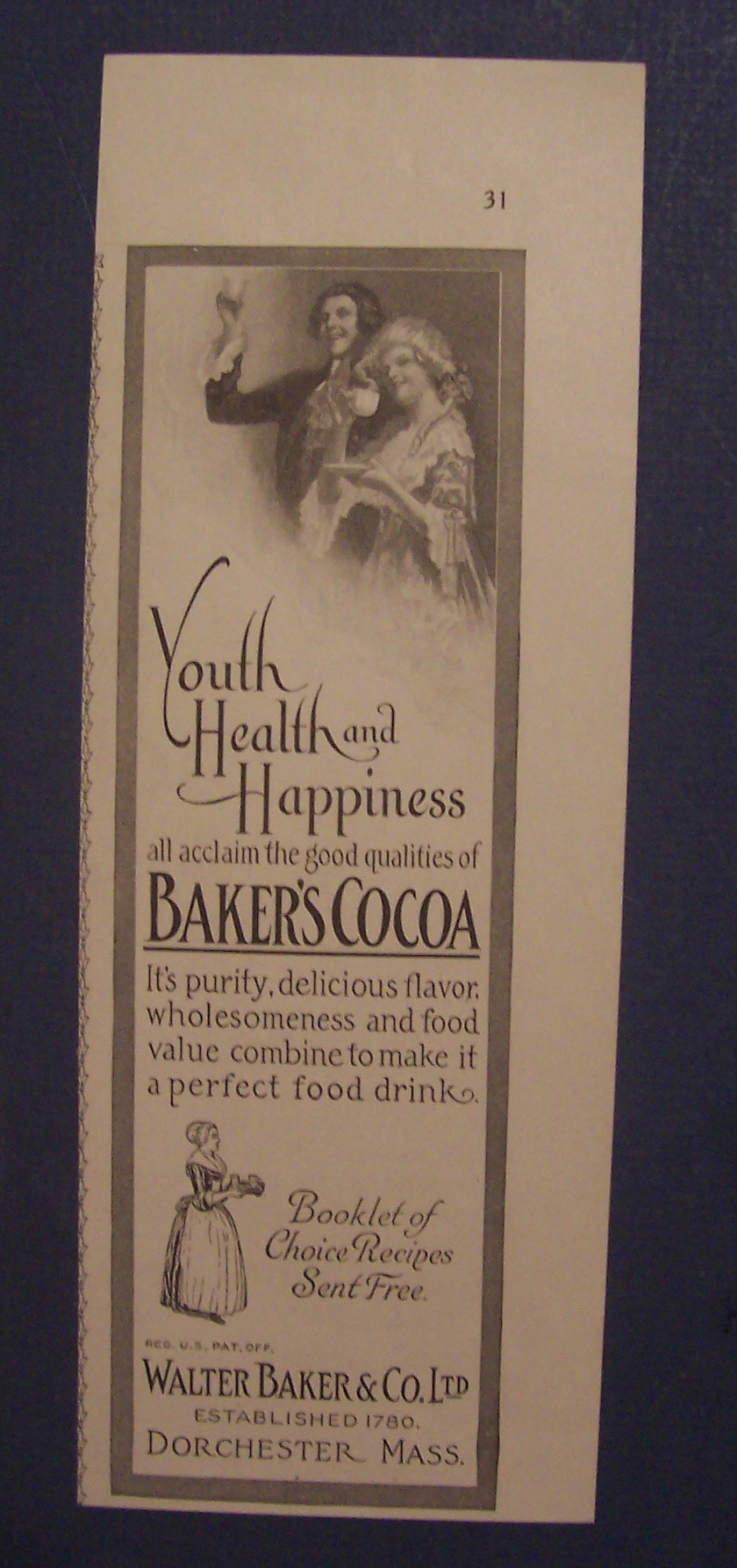 1918 Baker's Cocoa