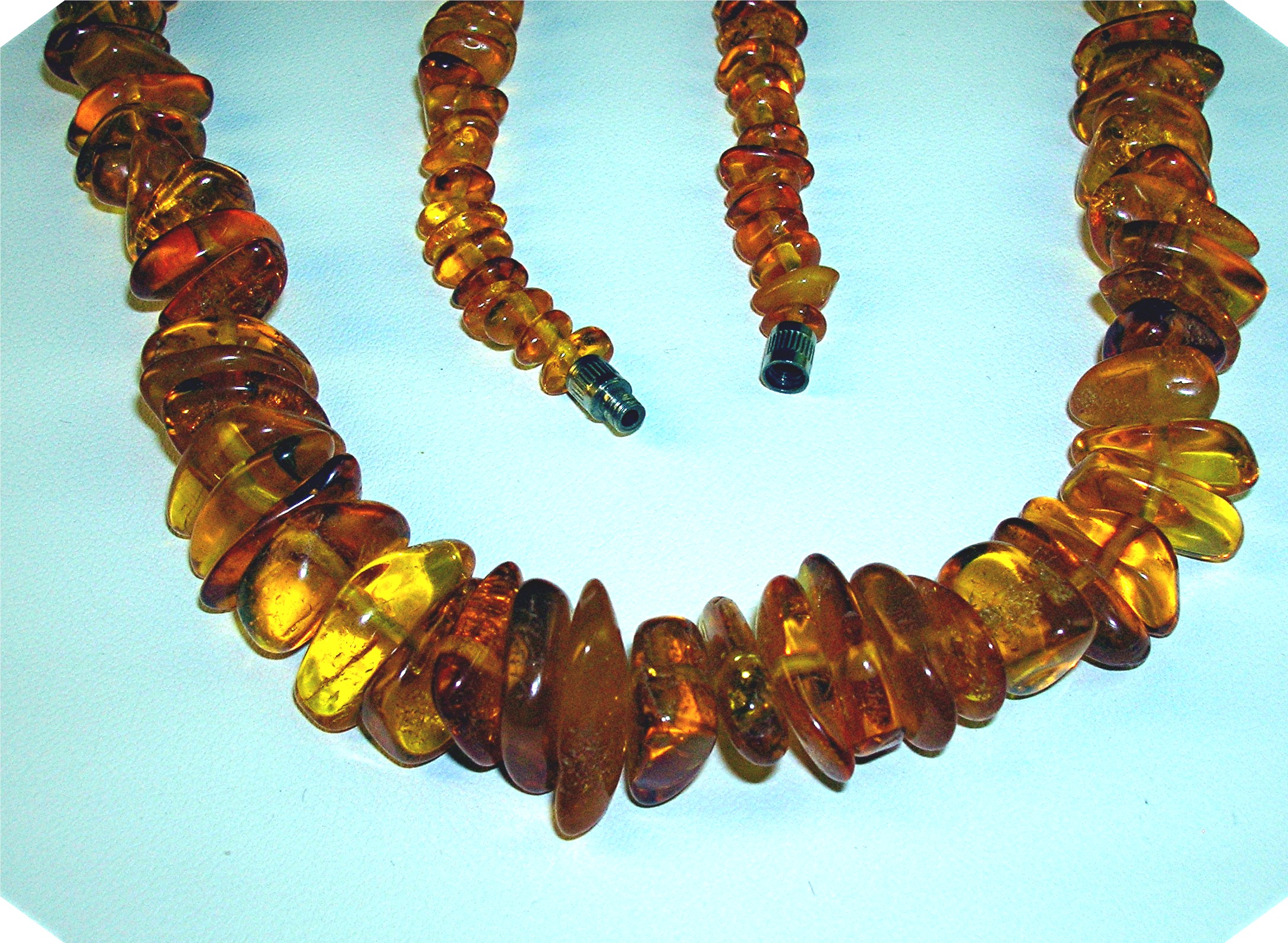 Golden Amber Nugget Necklace