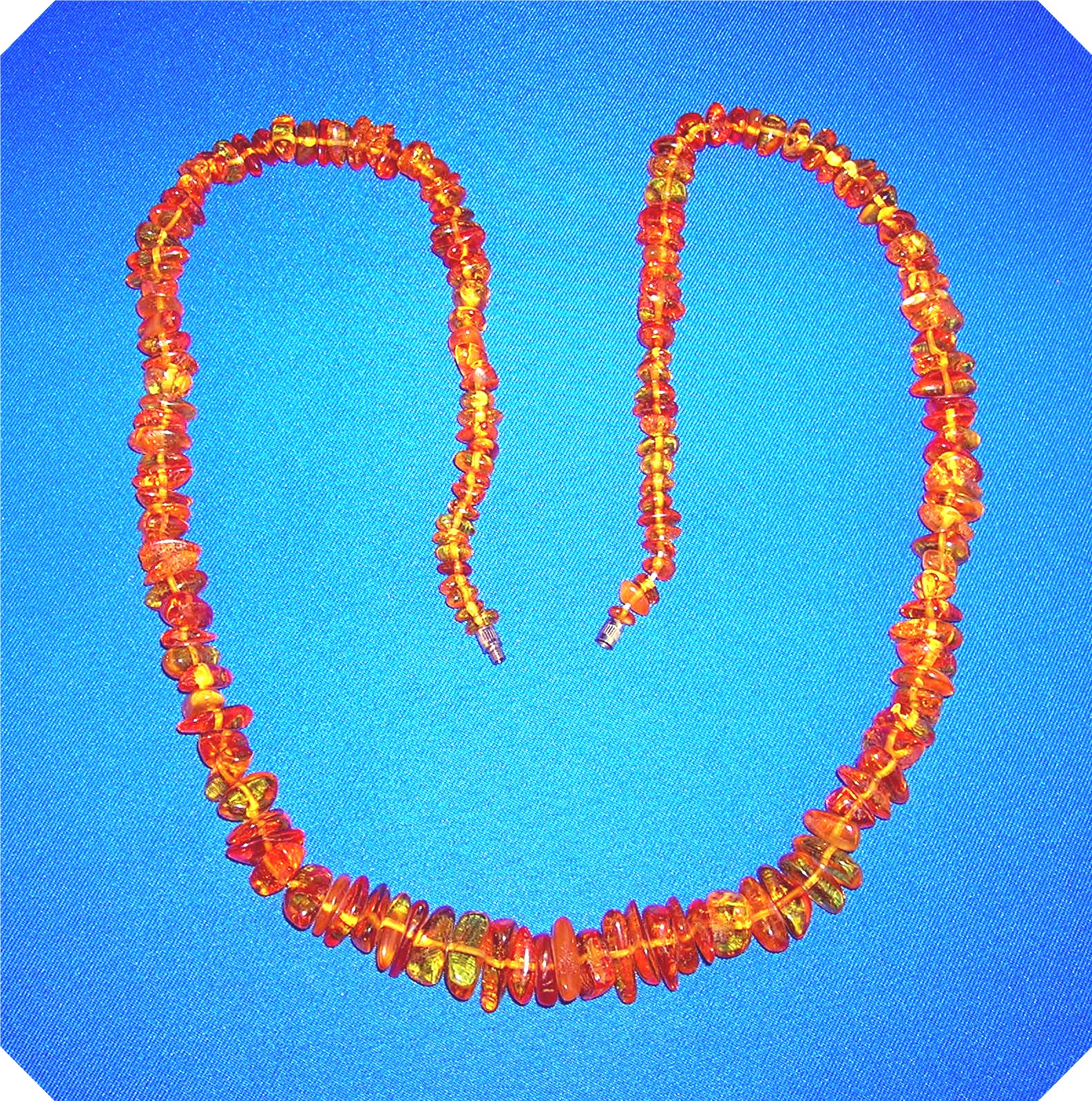 Golden Amber Nugget Necklace