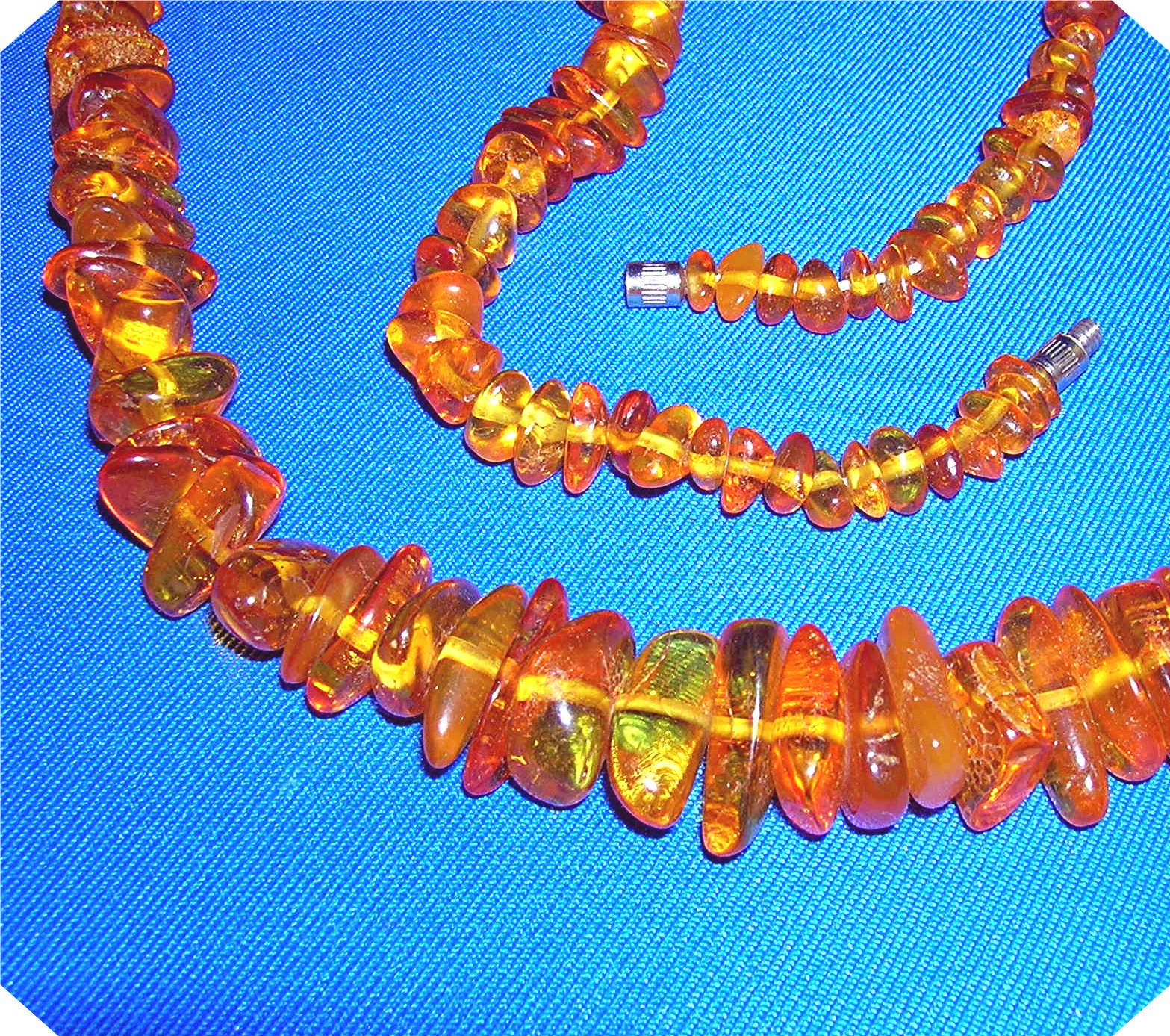 Golden Amber Nugget Necklace