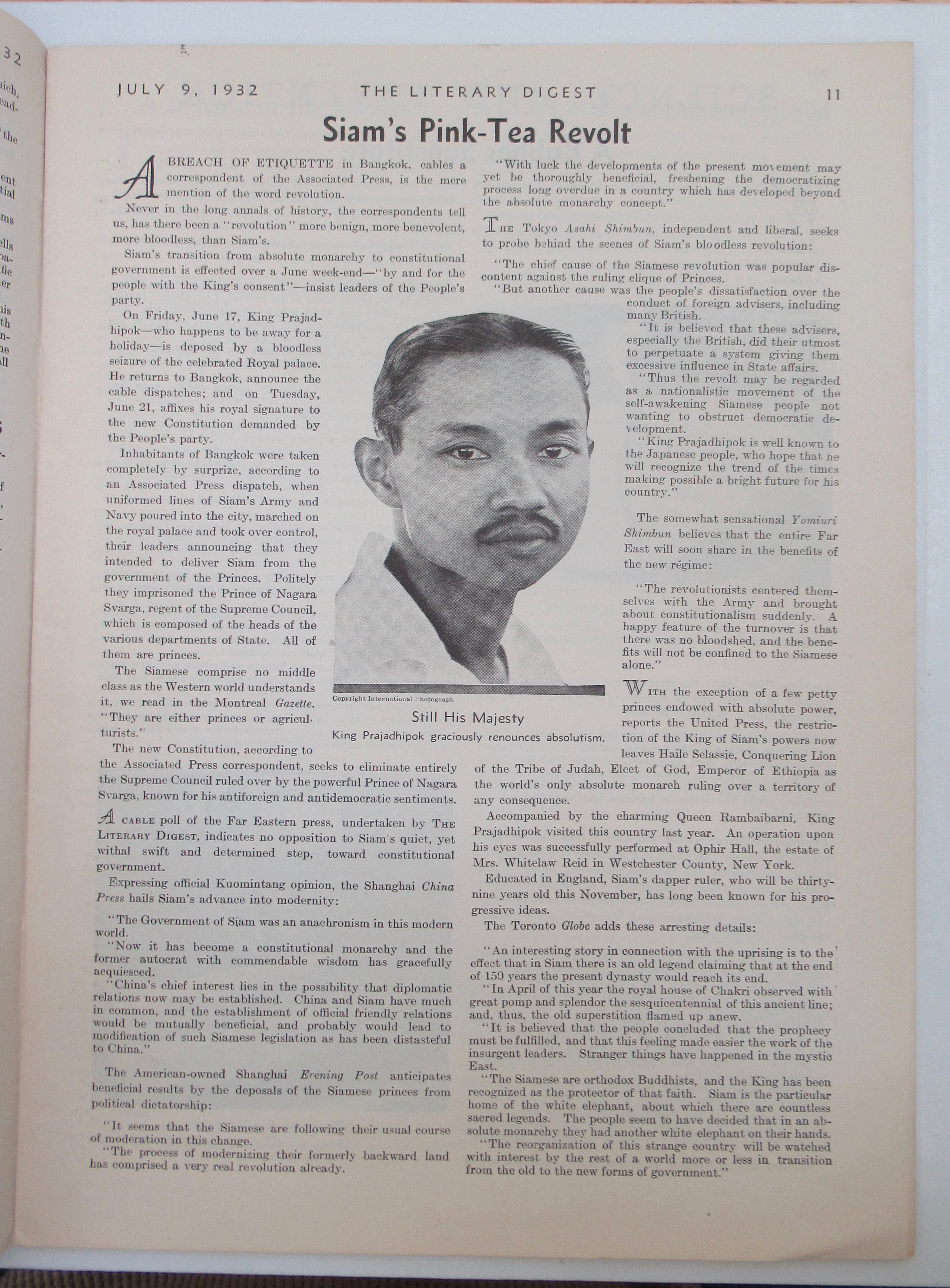 Literary Digest Magazine July 9, 1932