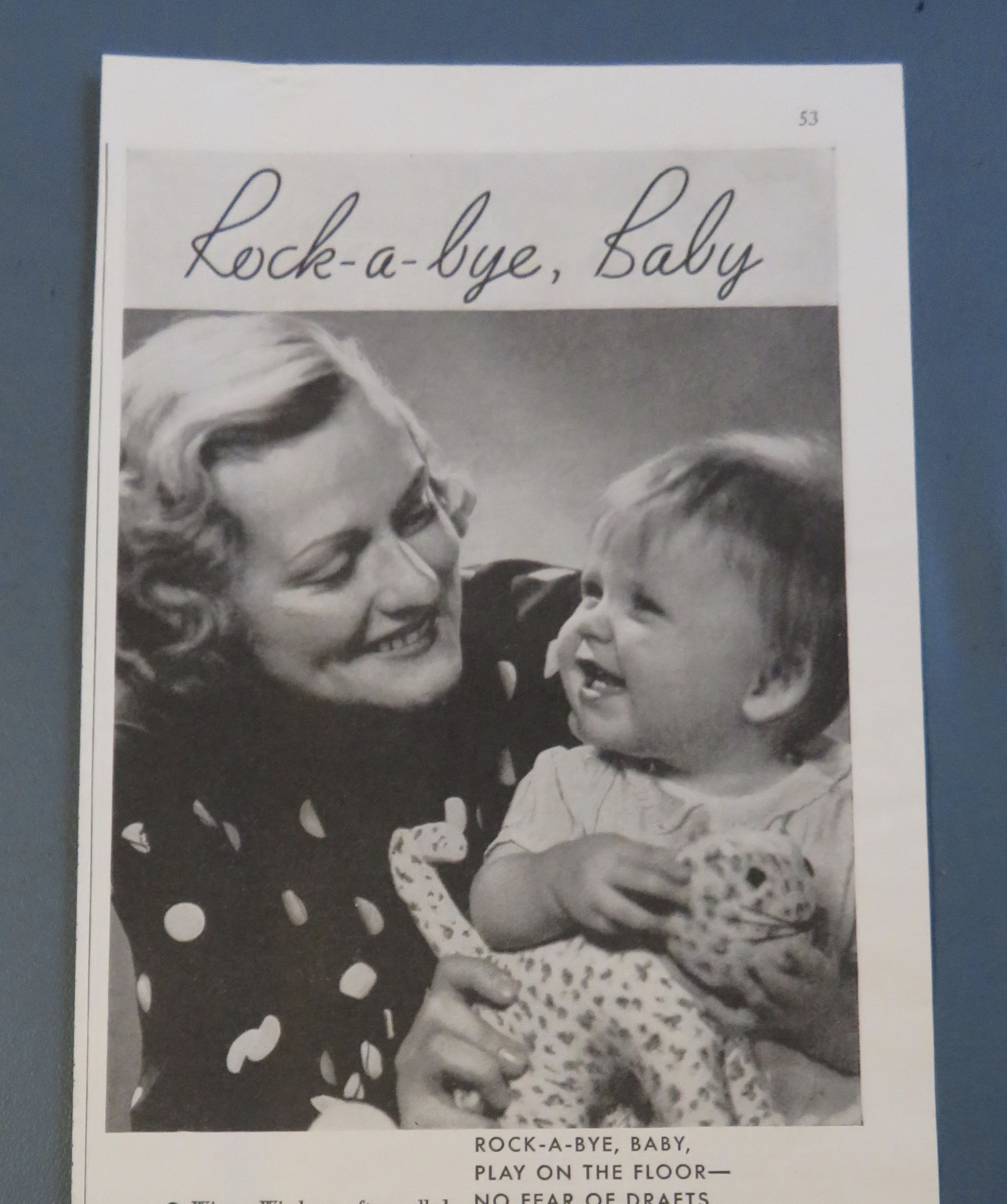 1934 Libbey Owens Ford Quality Glass w/ Woman & Baby