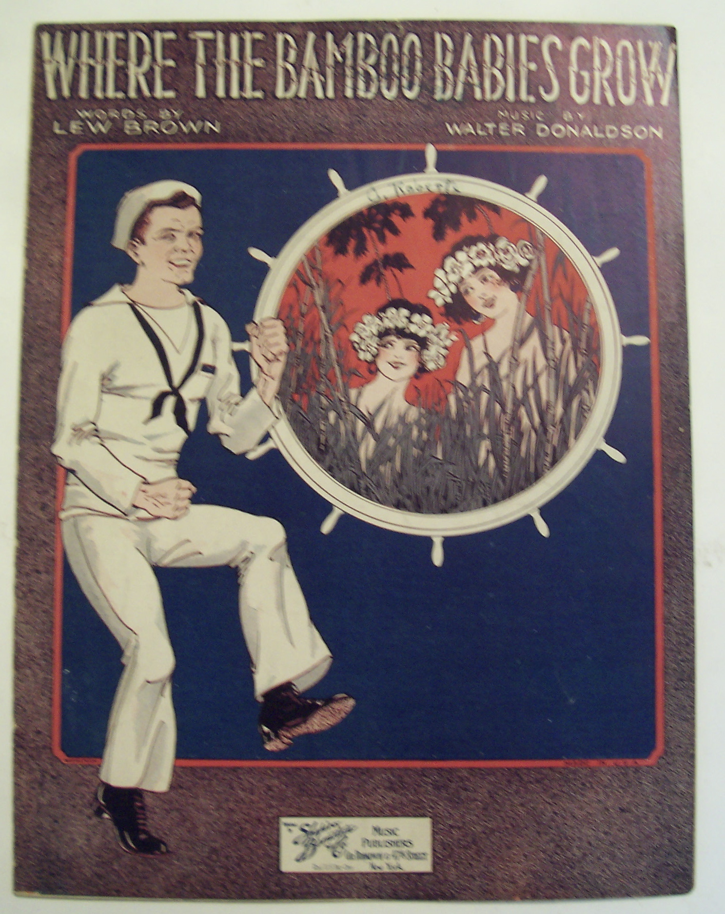 Sheet Music of 1922 Where The Bamboo Babies Grow