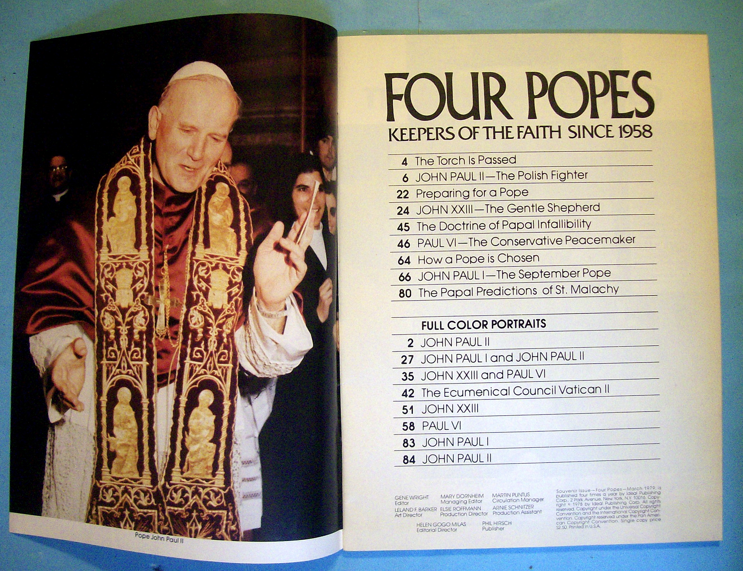 Four Popes Magazine March 1979 Keepers Of Faith