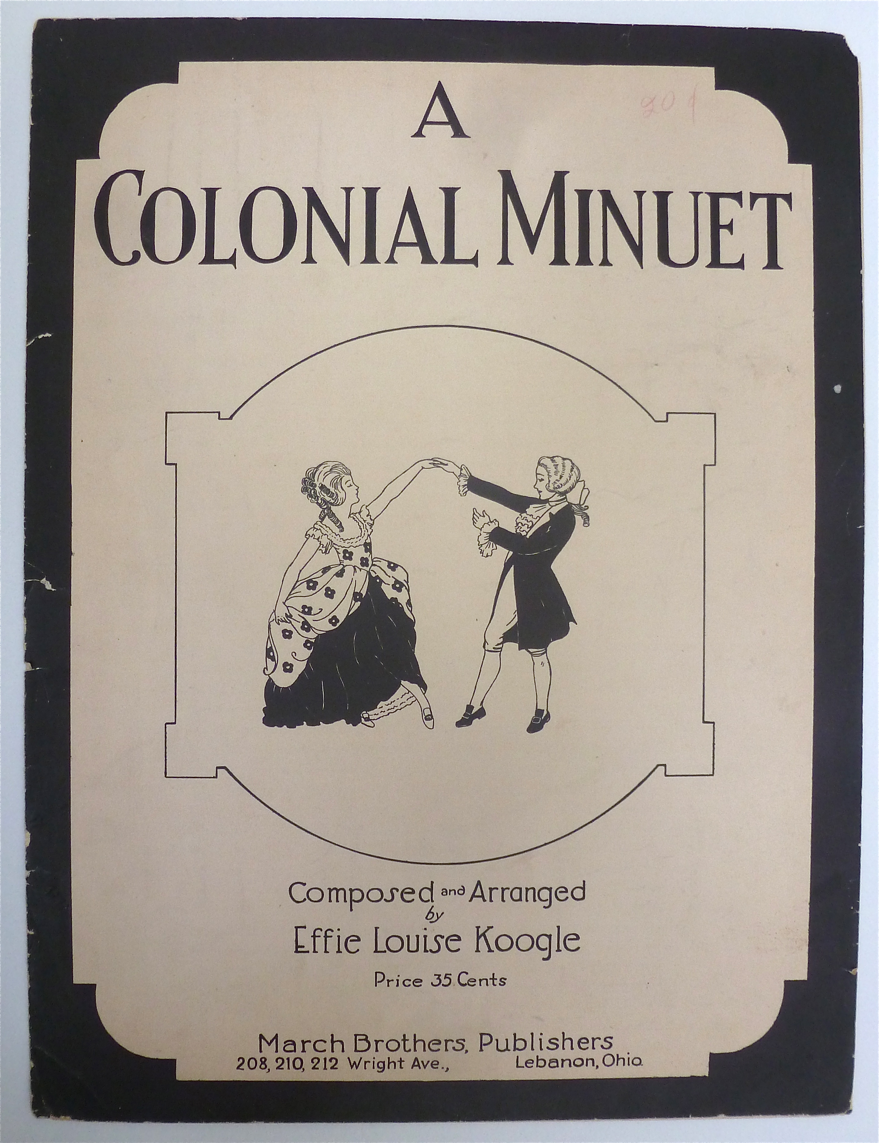Sheet Music Of 1906 A Colonial Minuet