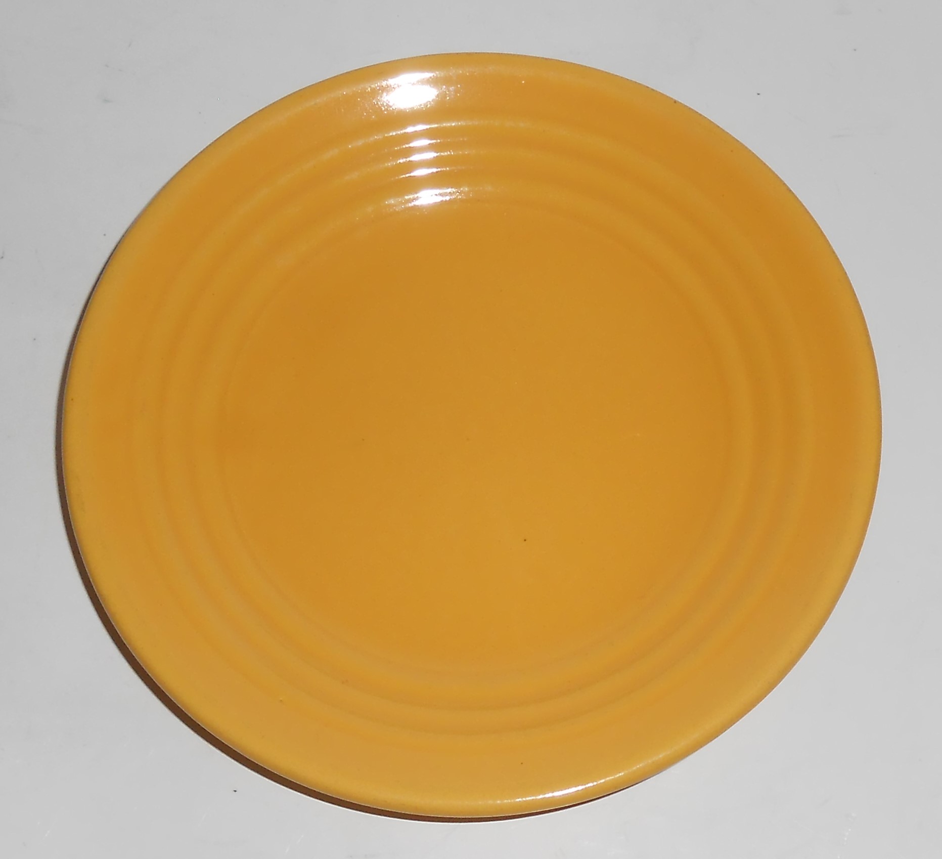 Bauer Pottery Ring Ware Yellow Bread Plate